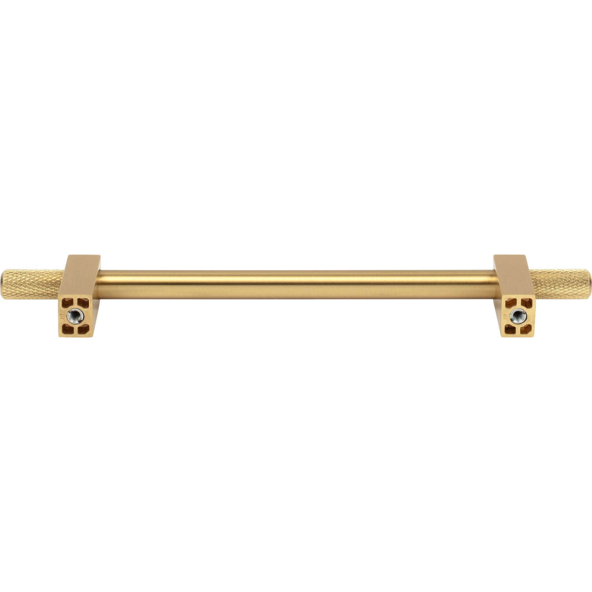 Jeffrey Alexander Larkin Knurled Ends Cabinet Bar Pull Brushed Gold / 160 mm