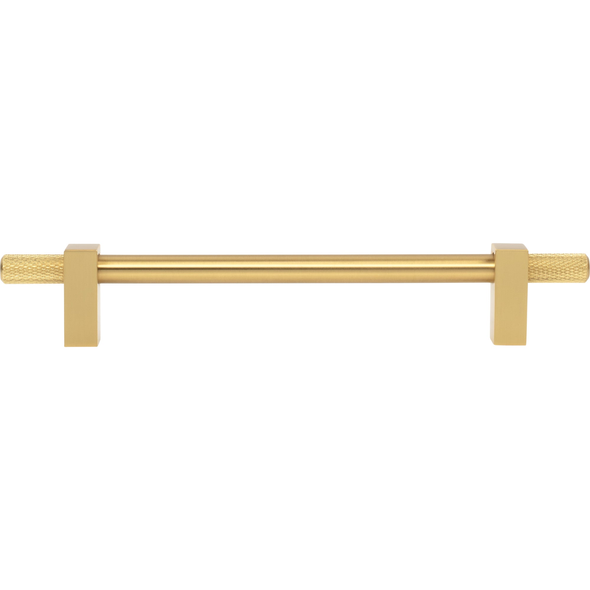Jeffrey Alexander Larkin Knurled Ends Cabinet Bar Pull Brushed Gold / 160 mm