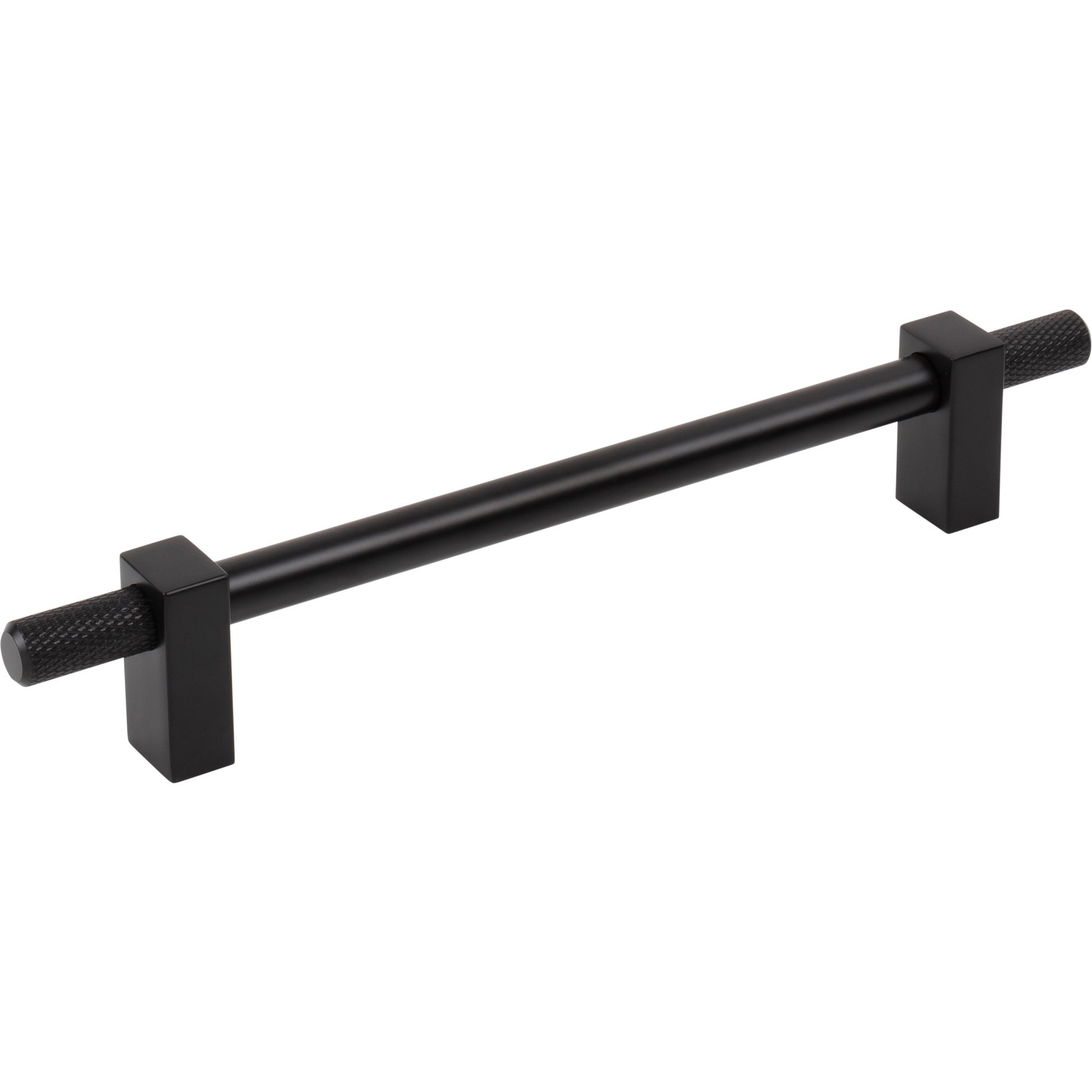 Jeffrey Alexander Larkin Knurled Ends Cabinet Bar Pull Matte Black / 160 mm