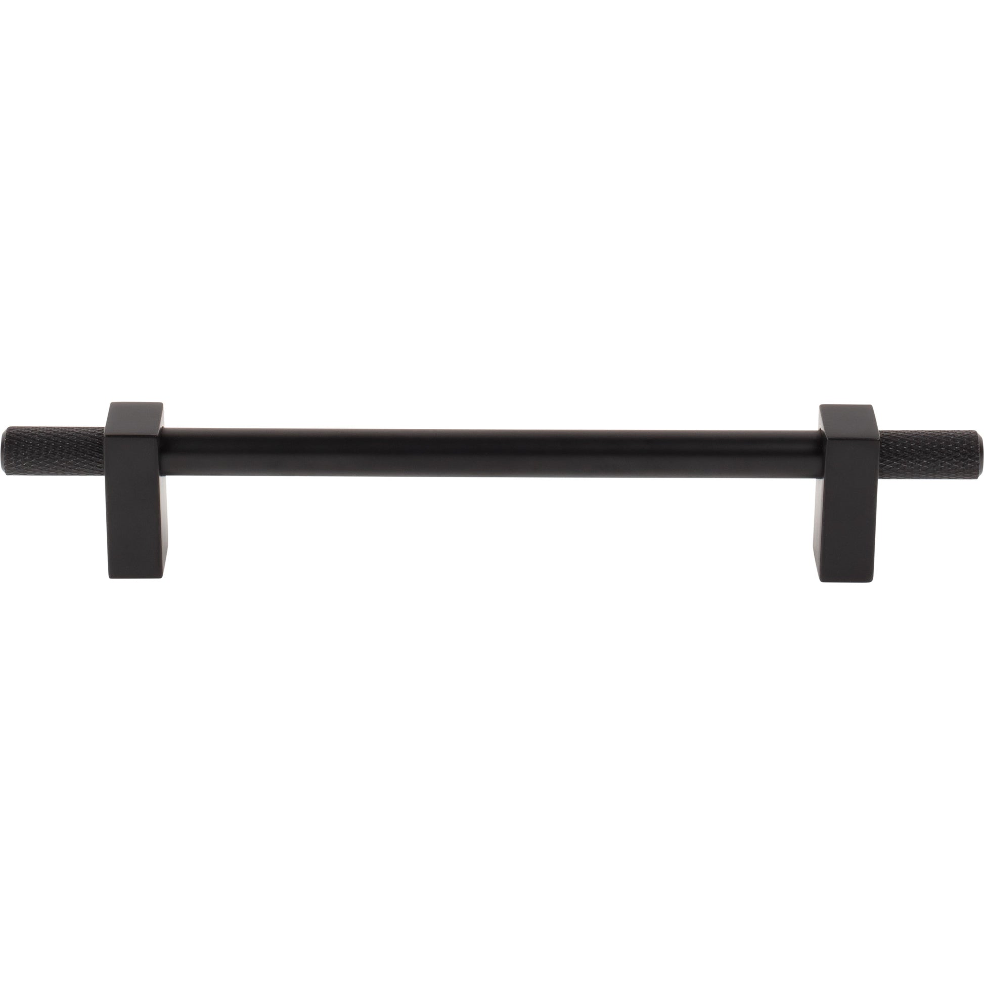 Jeffrey Alexander Larkin Knurled Ends Cabinet Bar Pull Matte Black / 160 mm