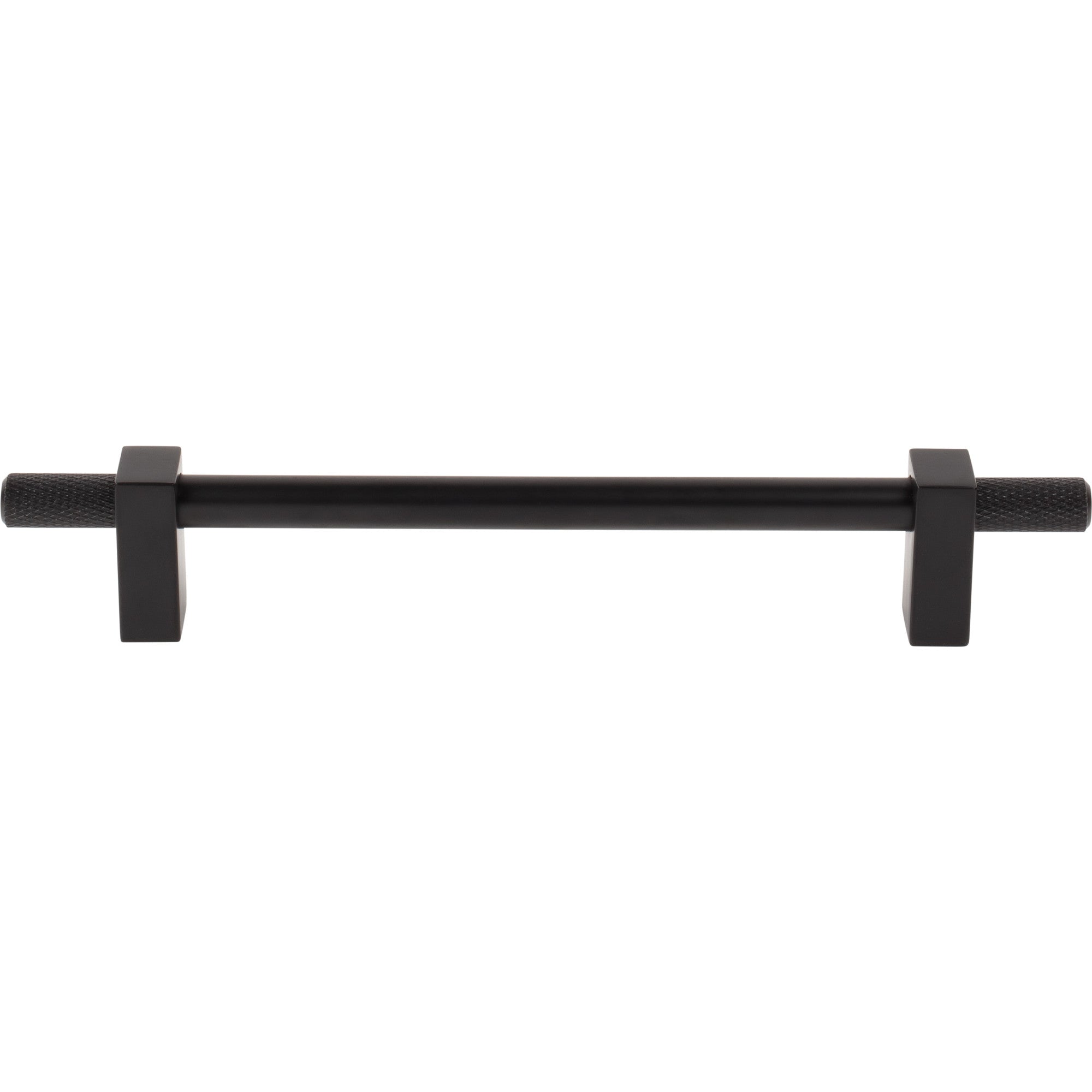 Jeffrey Alexander Larkin Knurled Ends Cabinet Bar Pull Matte Black / 160 mm