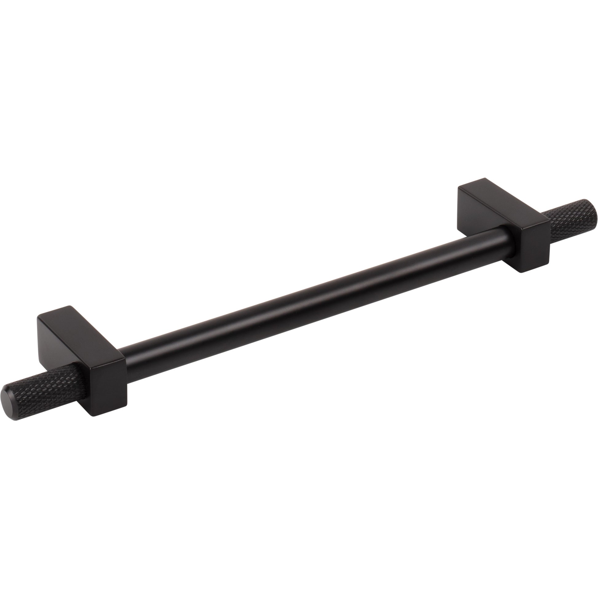 Jeffrey Alexander Larkin Knurled Ends Cabinet Bar Pull Matte Black / 160 mm