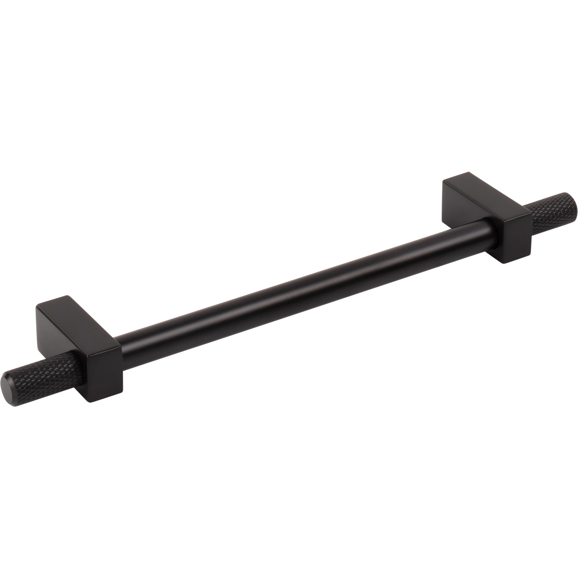 Jeffrey Alexander Larkin Knurled Ends Cabinet Bar Pull Matte Black / 160 mm