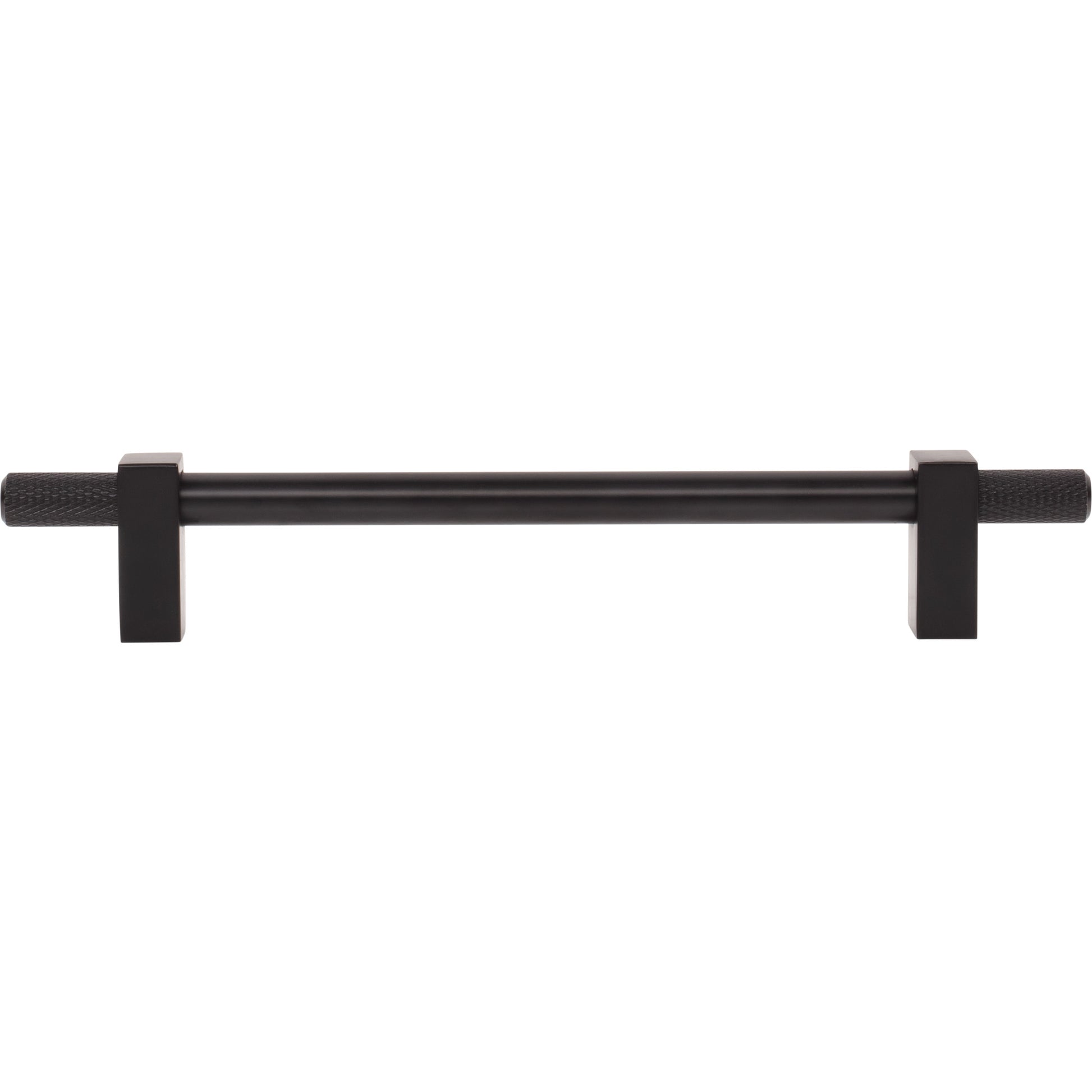 Jeffrey Alexander Larkin Knurled Ends Cabinet Bar Pull Matte Black / 160 mm