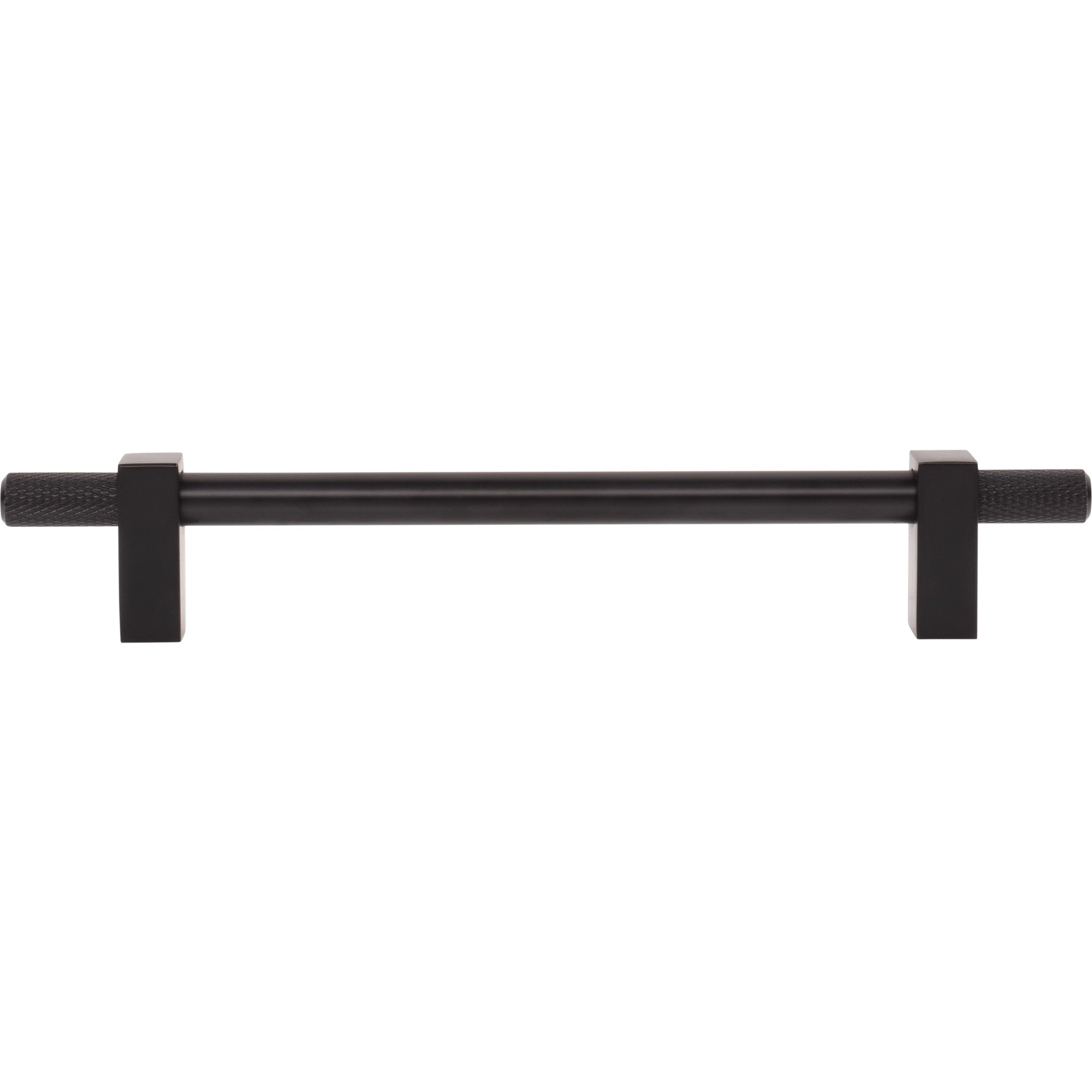 Jeffrey Alexander Larkin Knurled Ends Cabinet Bar Pull Matte Black / 160 mm