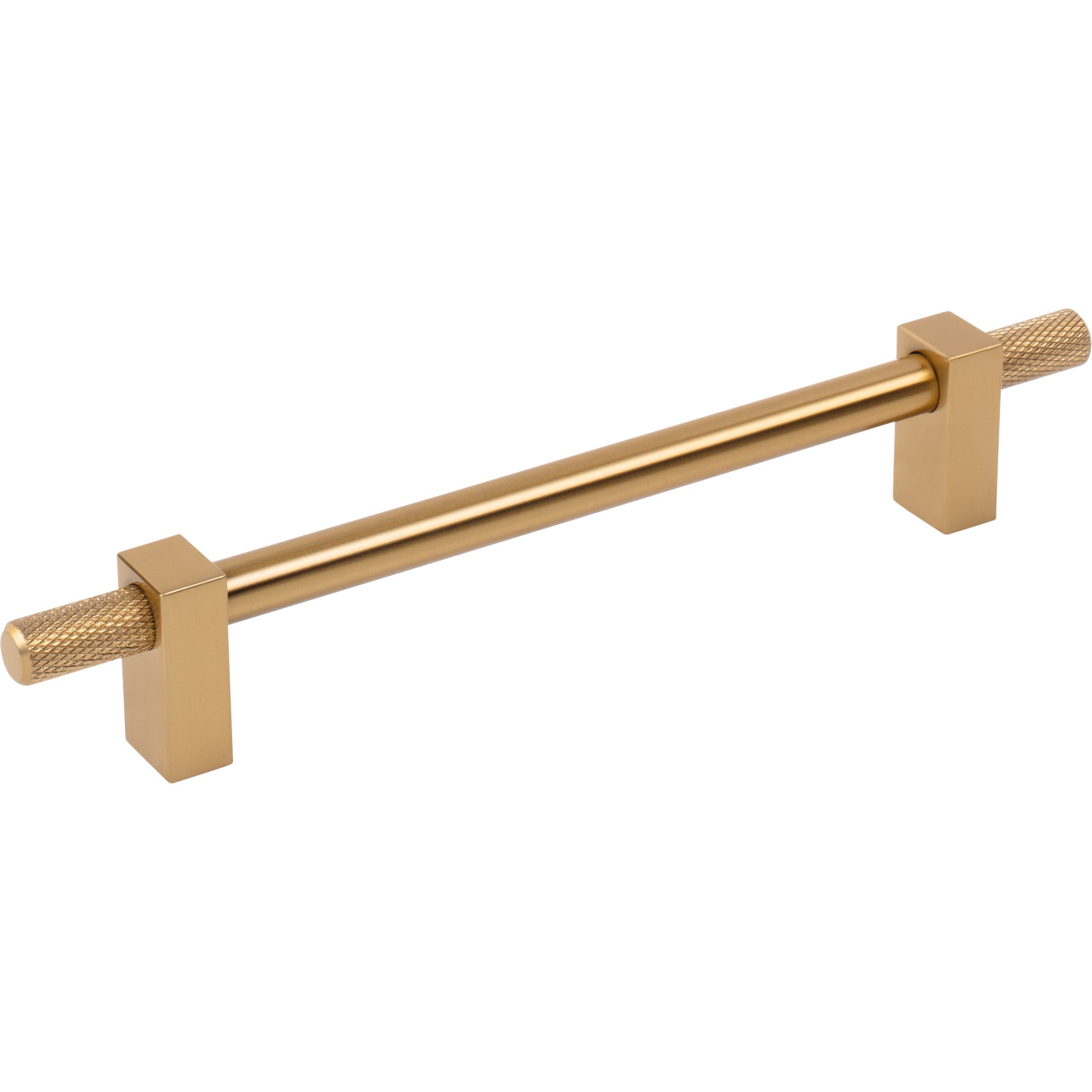 Jeffrey Alexander Larkin Knurled Ends Cabinet Bar Pull Satin Bronze / 160 mm