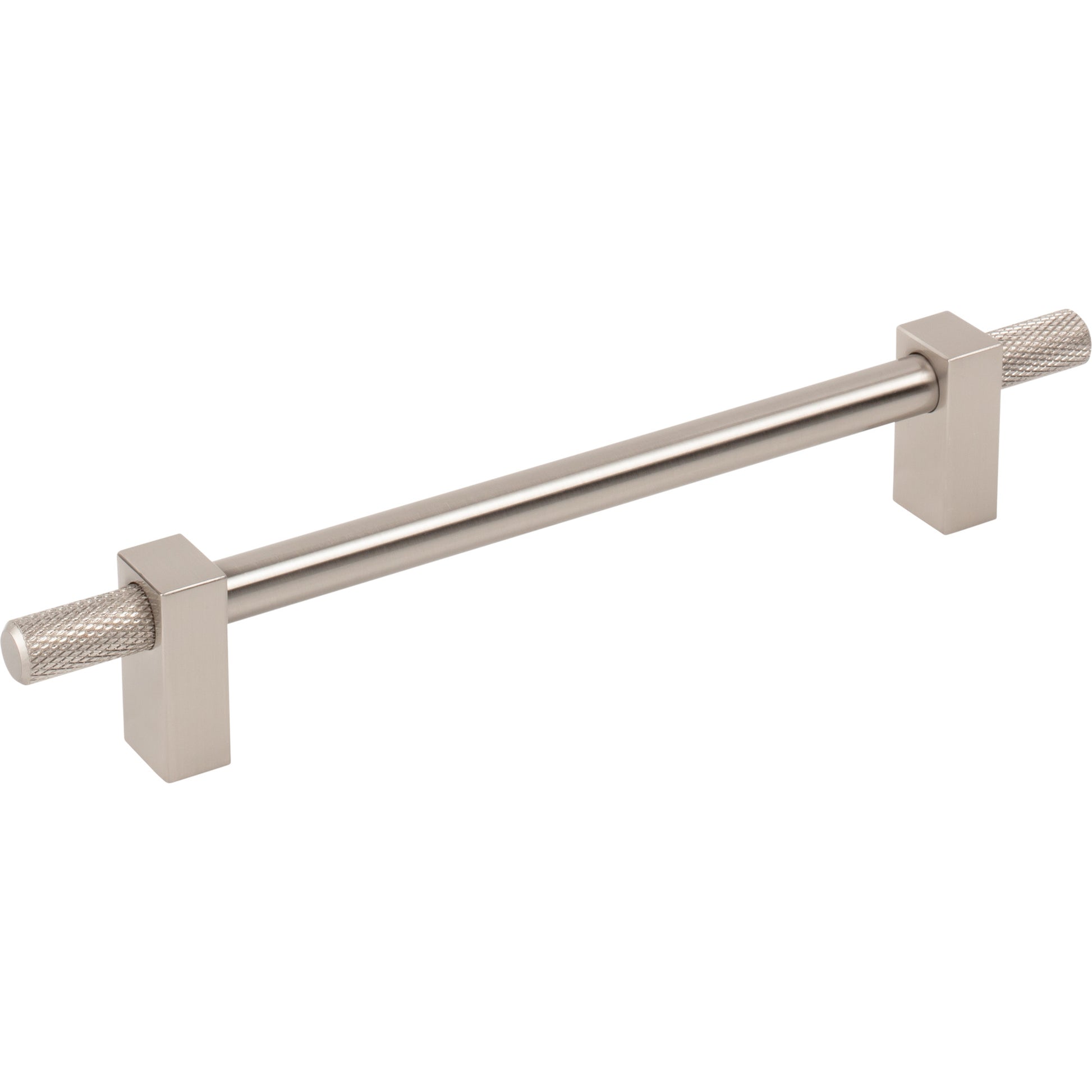 Jeffrey Alexander Larkin Knurled Ends Cabinet Bar Pull Satin Nickel / 160 mm