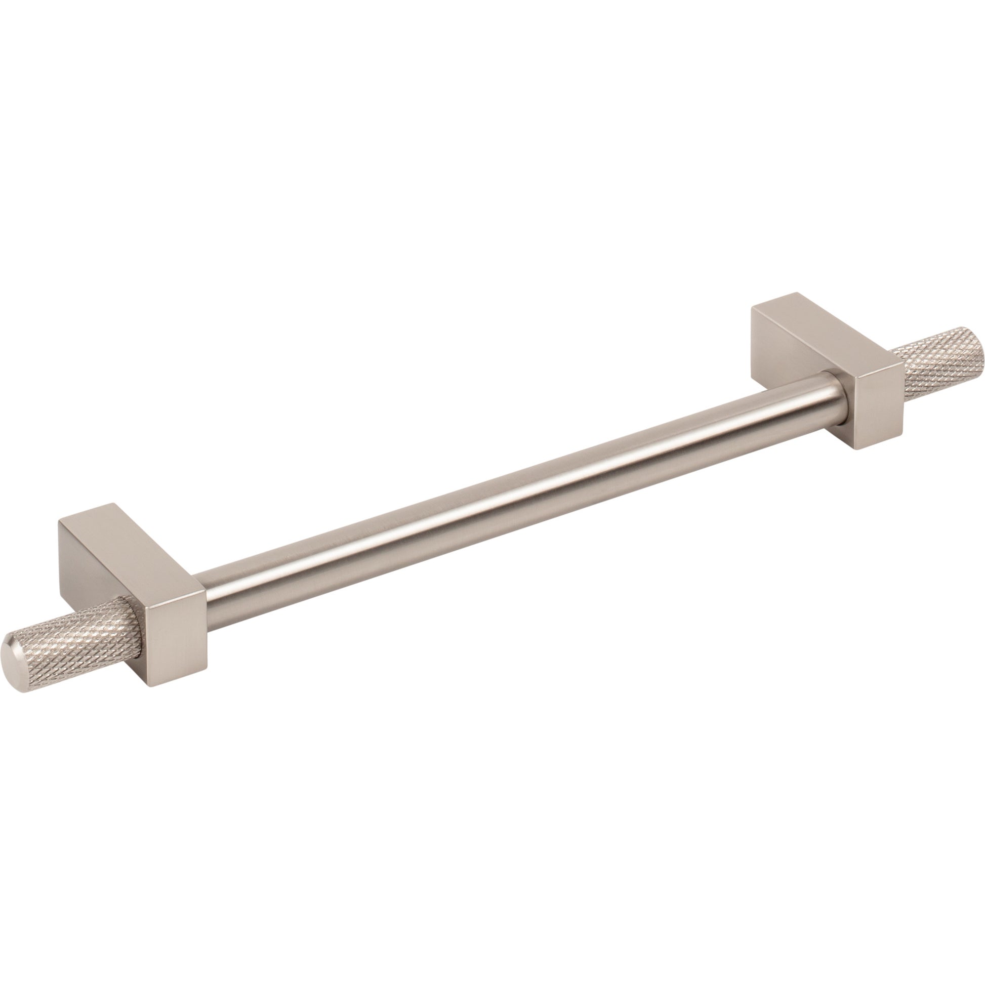 Jeffrey Alexander Larkin Knurled Ends Cabinet Bar Pull Satin Nickel / 160 mm