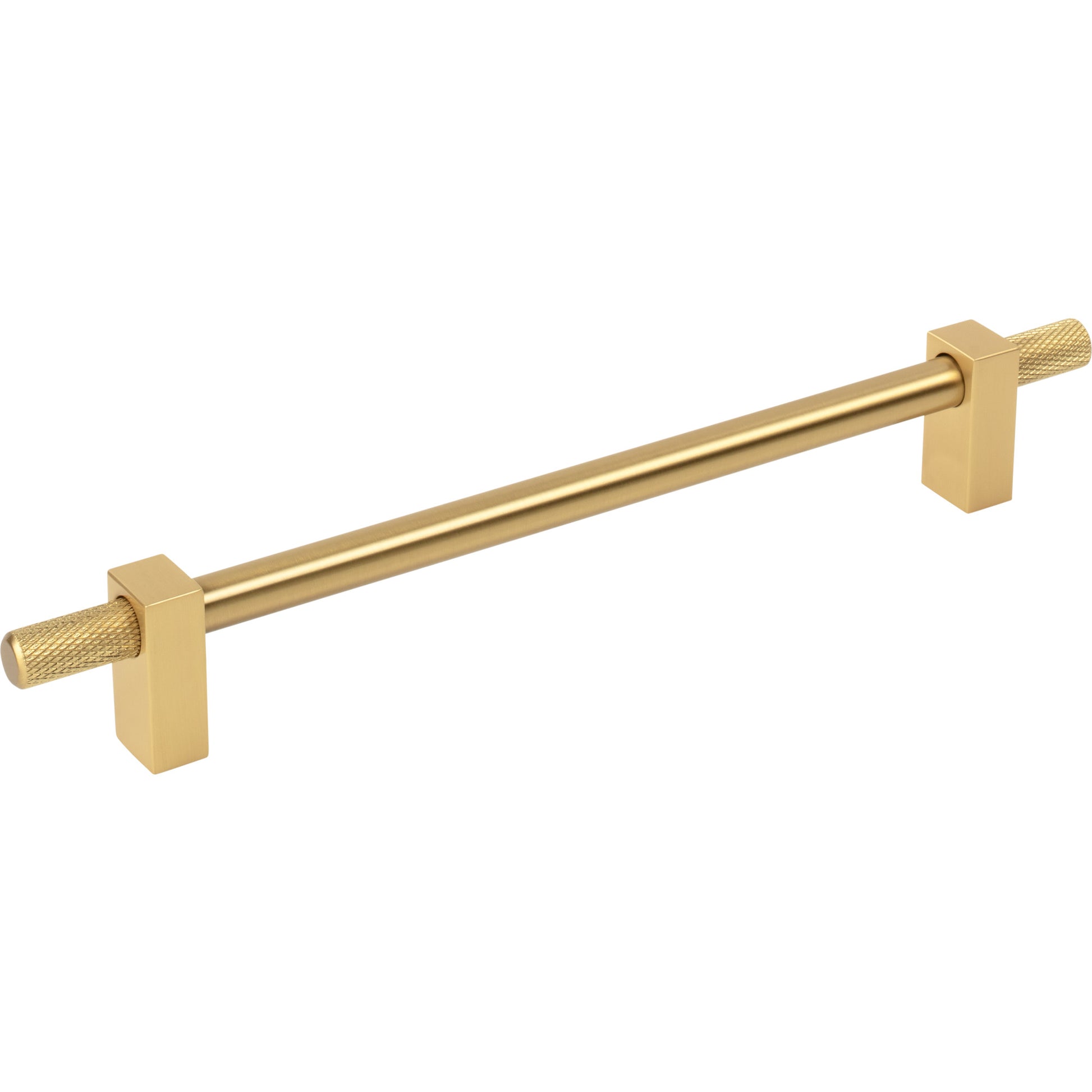 Jeffrey Alexander Larkin Knurled Ends Cabinet Bar Pull Brushed Gold / 192 mm