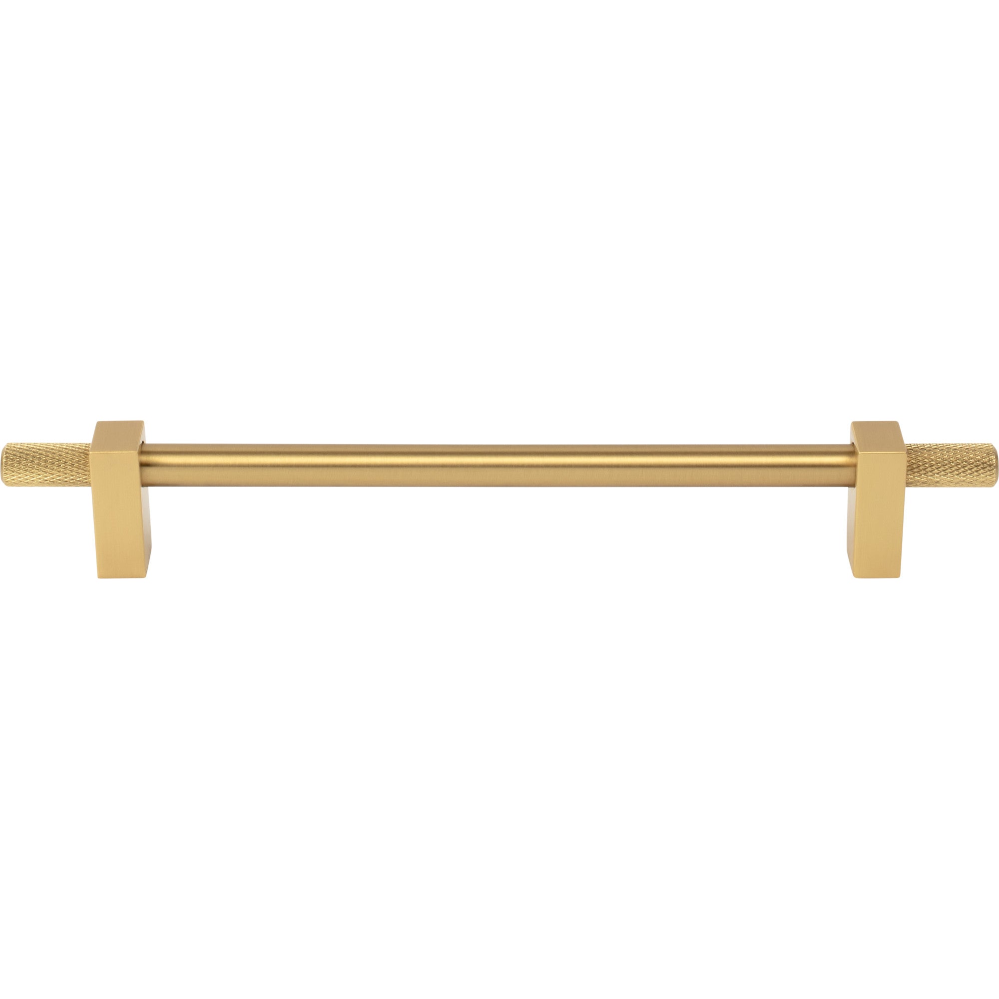 Jeffrey Alexander Larkin Knurled Ends Cabinet Bar Pull Brushed Gold / 192 mm