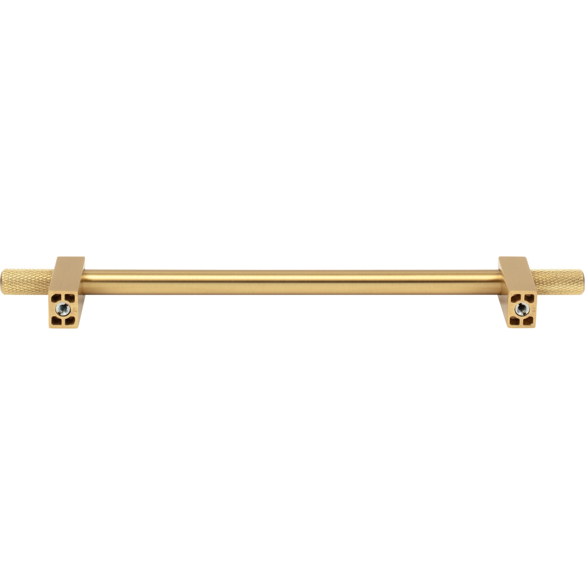 Jeffrey Alexander Larkin Knurled Ends Cabinet Bar Pull Brushed Gold / 192 mm