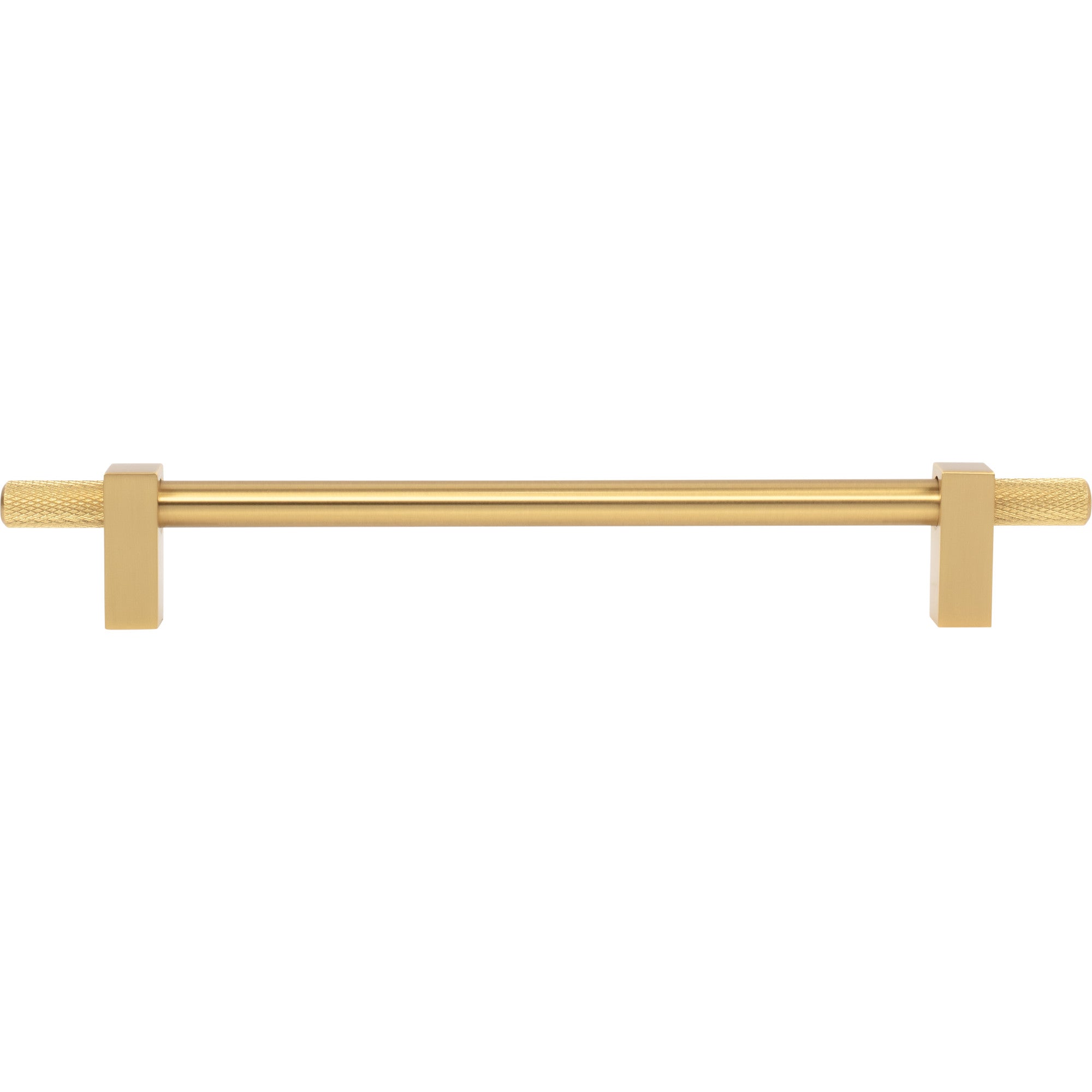 Jeffrey Alexander Larkin Knurled Ends Cabinet Bar Pull Brushed Gold / 192 mm