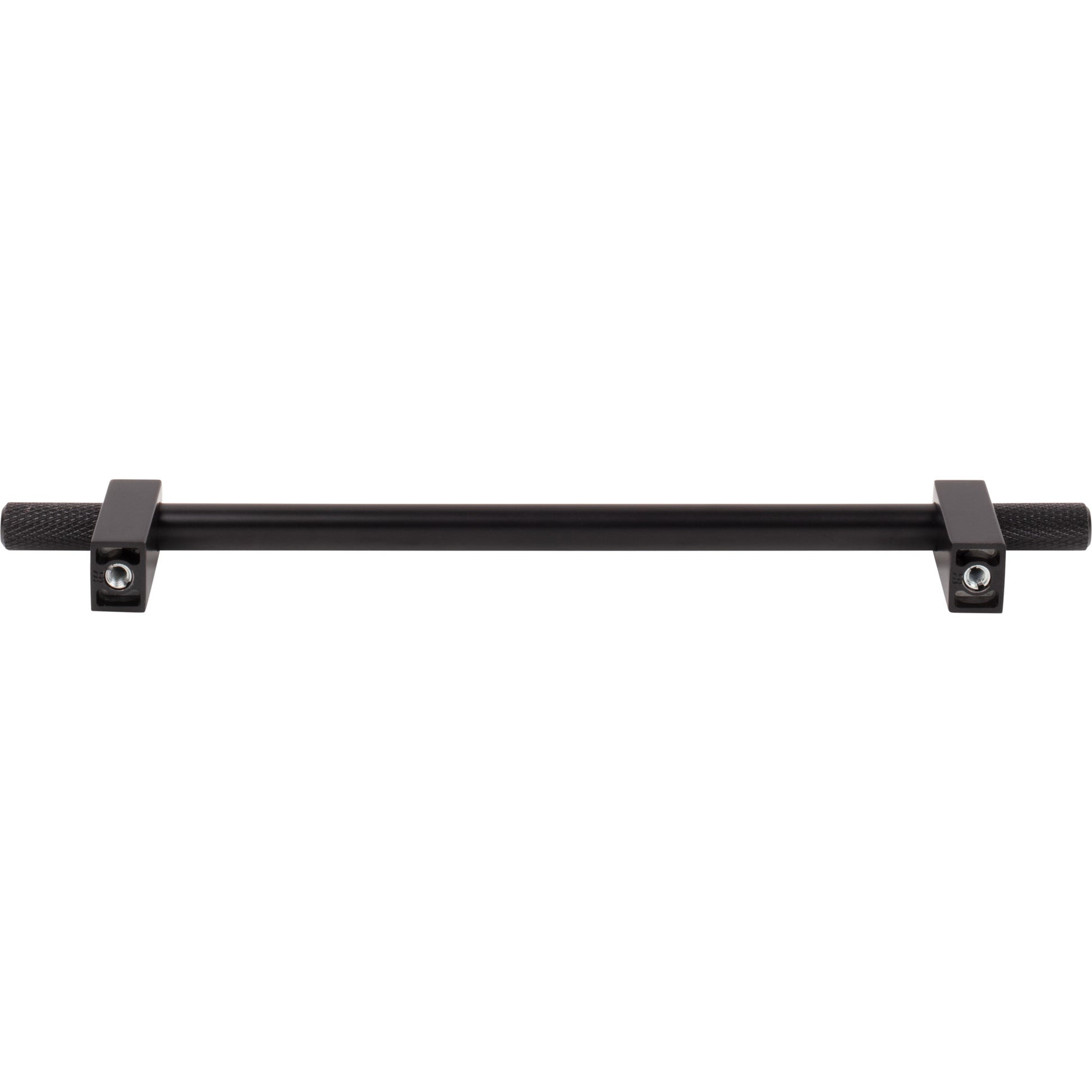 Jeffrey Alexander Larkin Knurled Ends Cabinet Bar Pull Matte Black / 192 mm