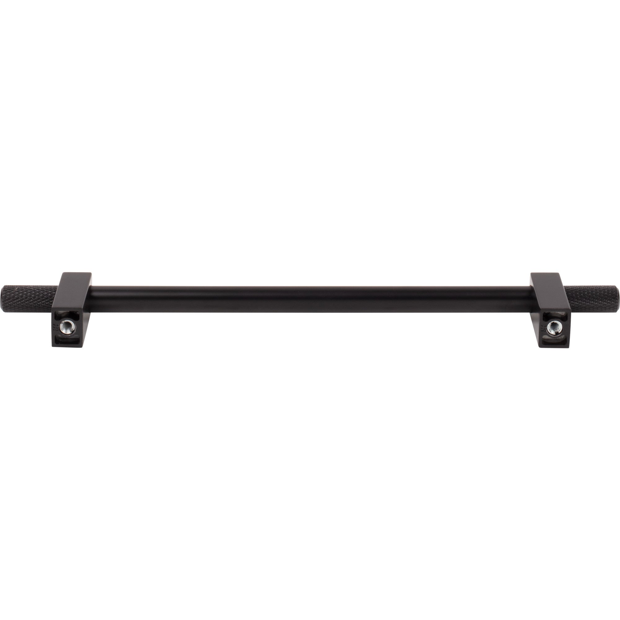 Jeffrey Alexander Larkin Knurled Ends Cabinet Bar Pull Matte Black / 192 mm