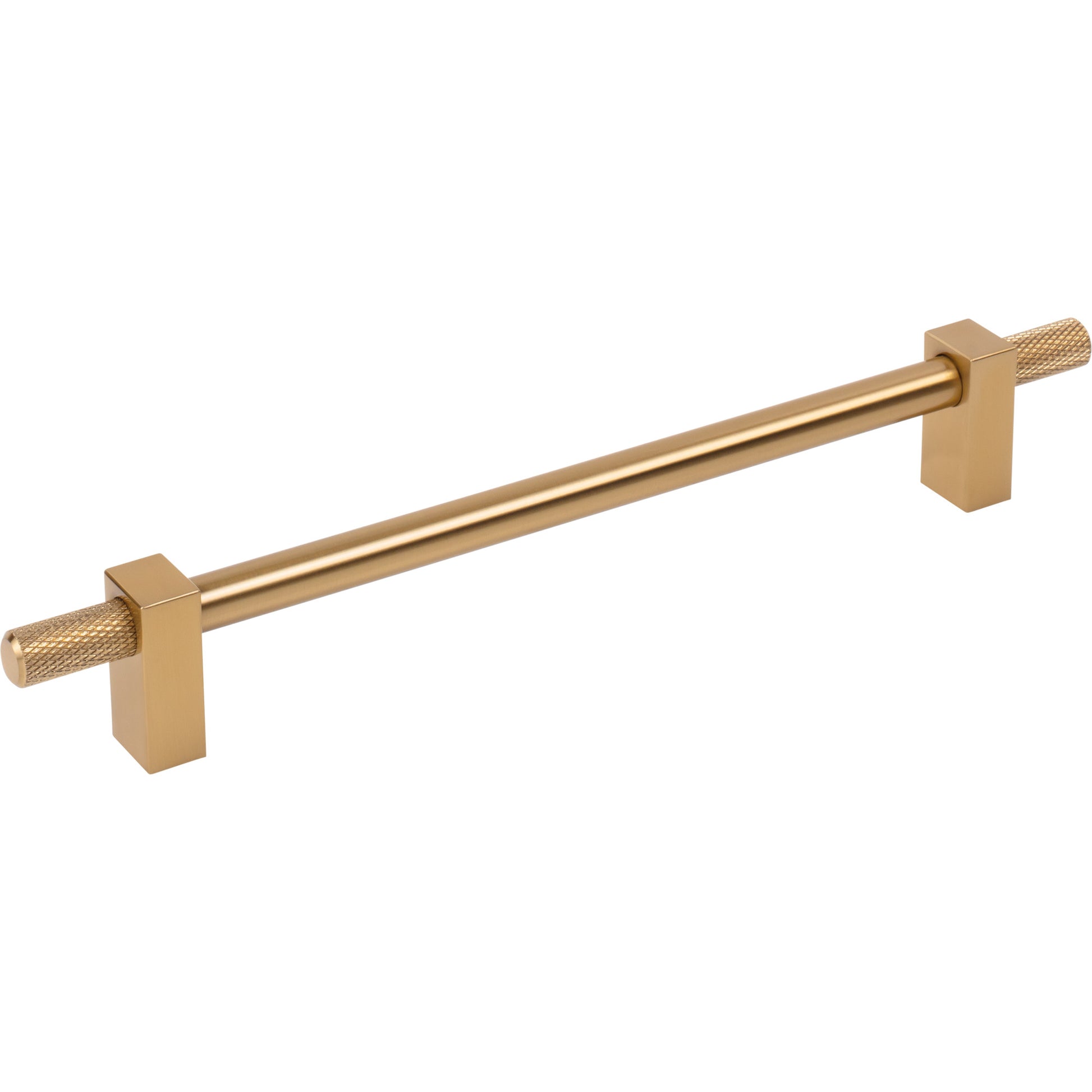 Jeffrey Alexander Larkin Knurled Ends Cabinet Bar Pull Satin Bronze / 192 mm