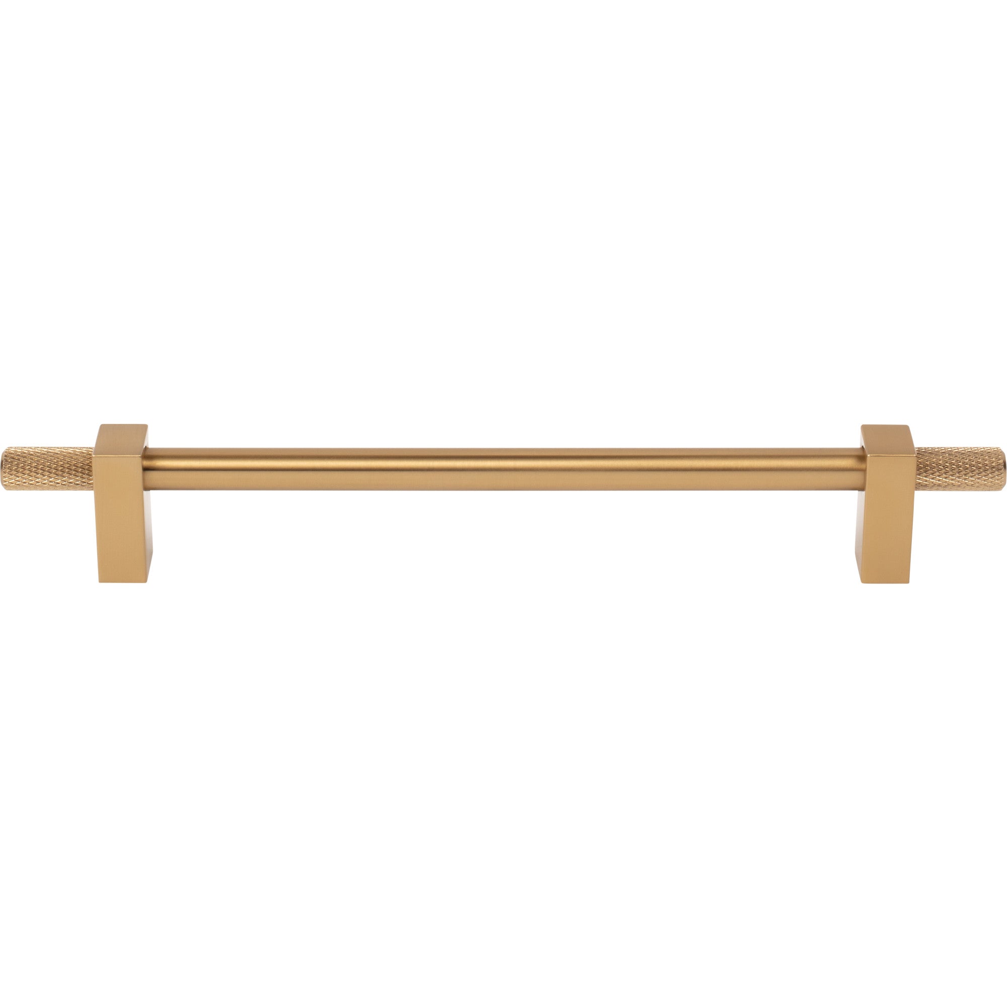 Jeffrey Alexander Larkin Knurled Ends Cabinet Bar Pull Satin Bronze / 192 mm
