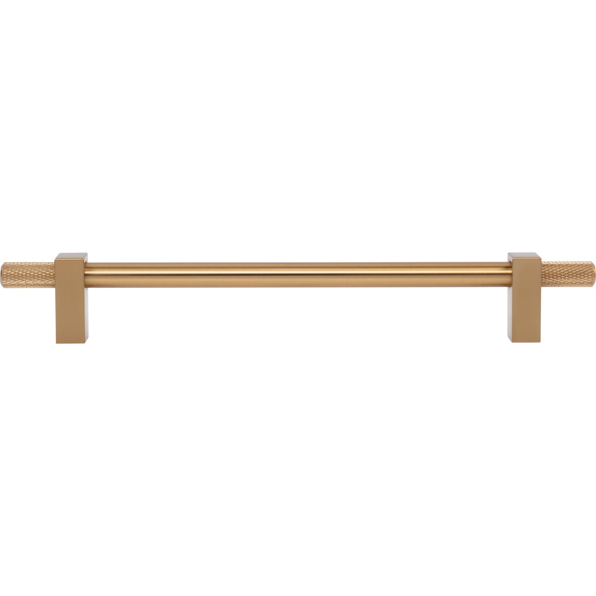Jeffrey Alexander Larkin Knurled Ends Cabinet Bar Pull Satin Bronze / 192 mm