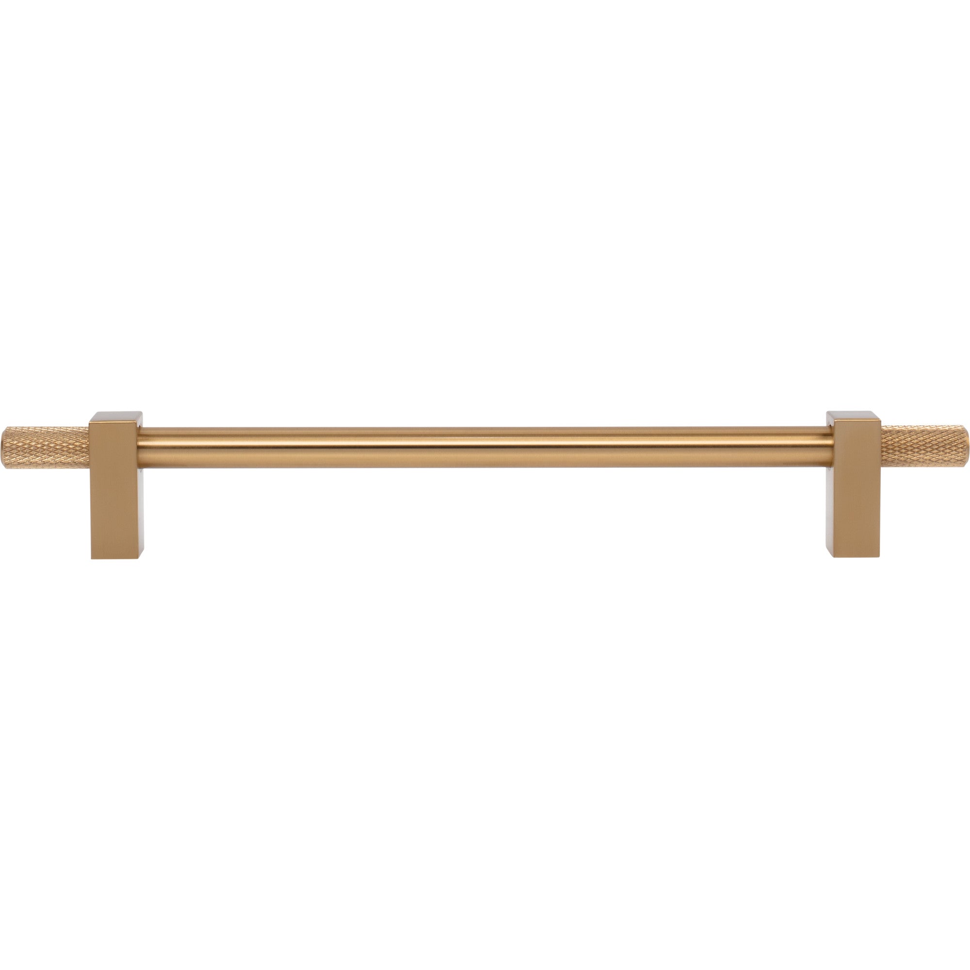 Jeffrey Alexander Larkin Knurled Ends Cabinet Bar Pull Satin Bronze / 192 mm