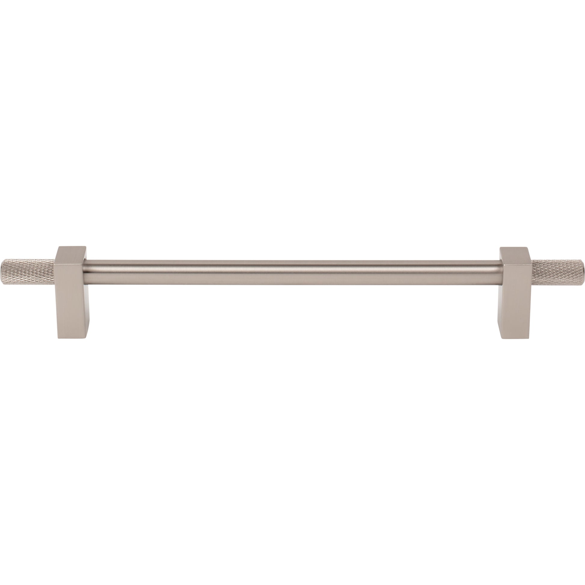 Jeffrey Alexander Larkin Knurled Ends Cabinet Bar Pull Satin Nickel / 192 mm