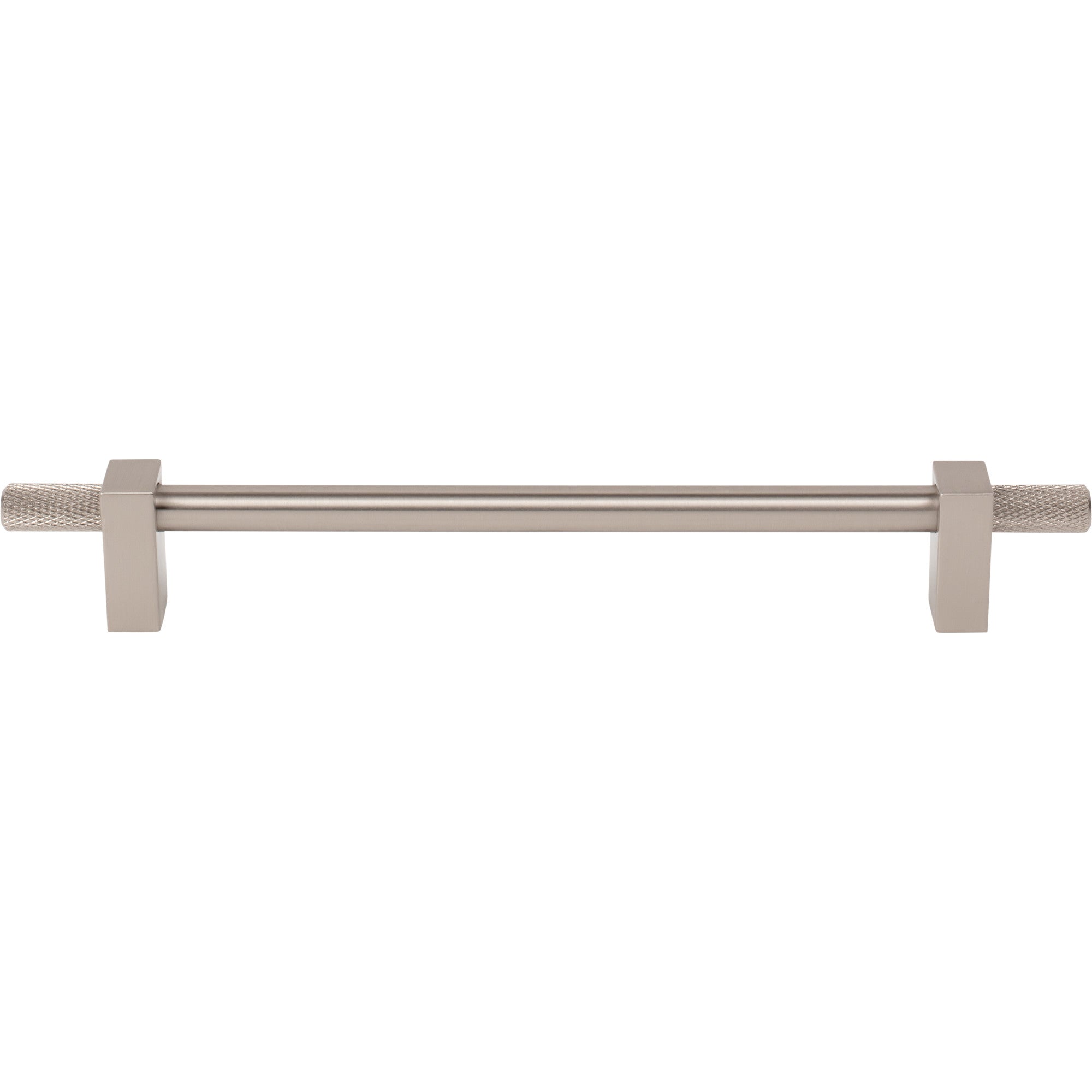 Jeffrey Alexander Larkin Knurled Ends Cabinet Bar Pull Satin Nickel / 192 mm