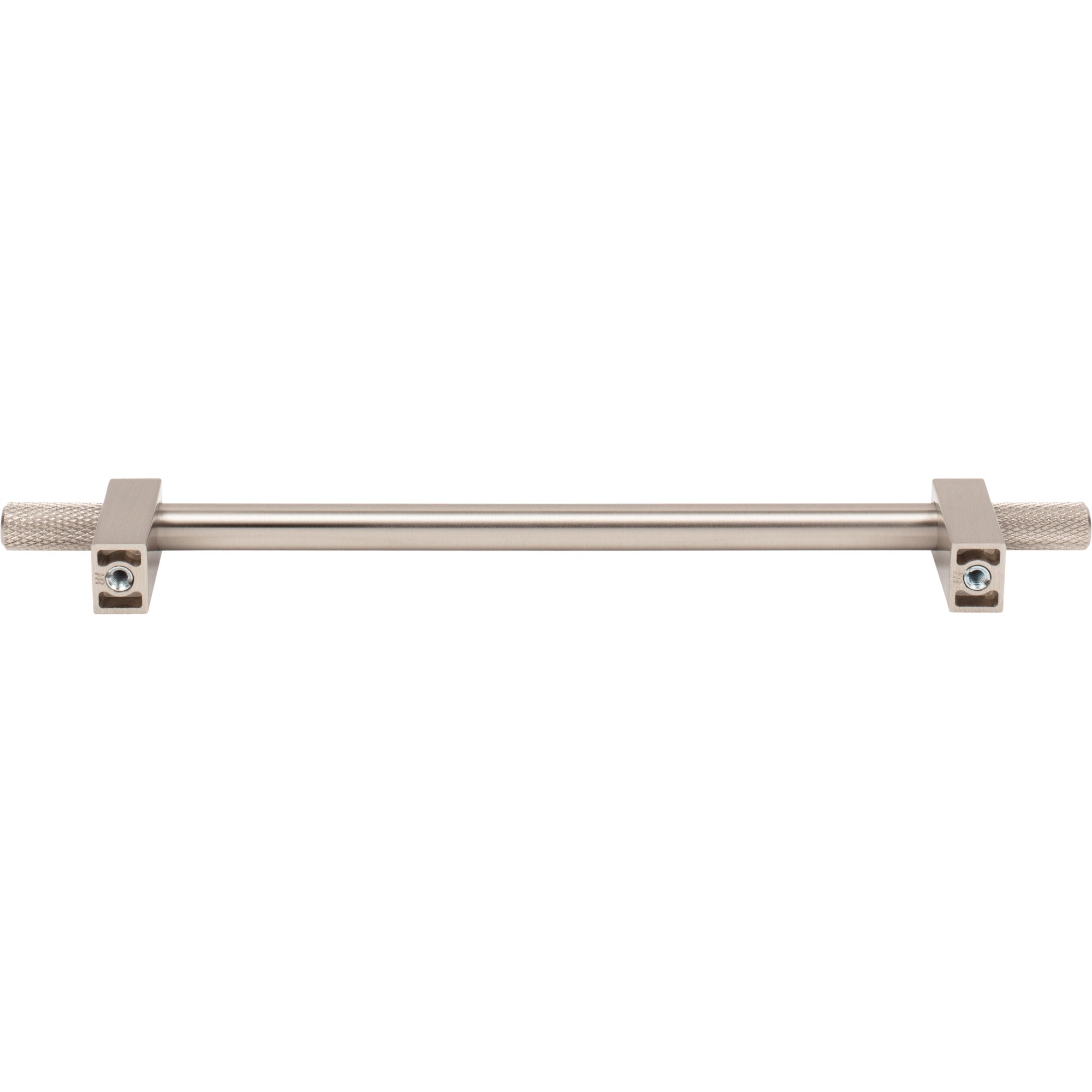 Jeffrey Alexander Larkin Knurled Ends Cabinet Bar Pull Satin Nickel / 192 mm