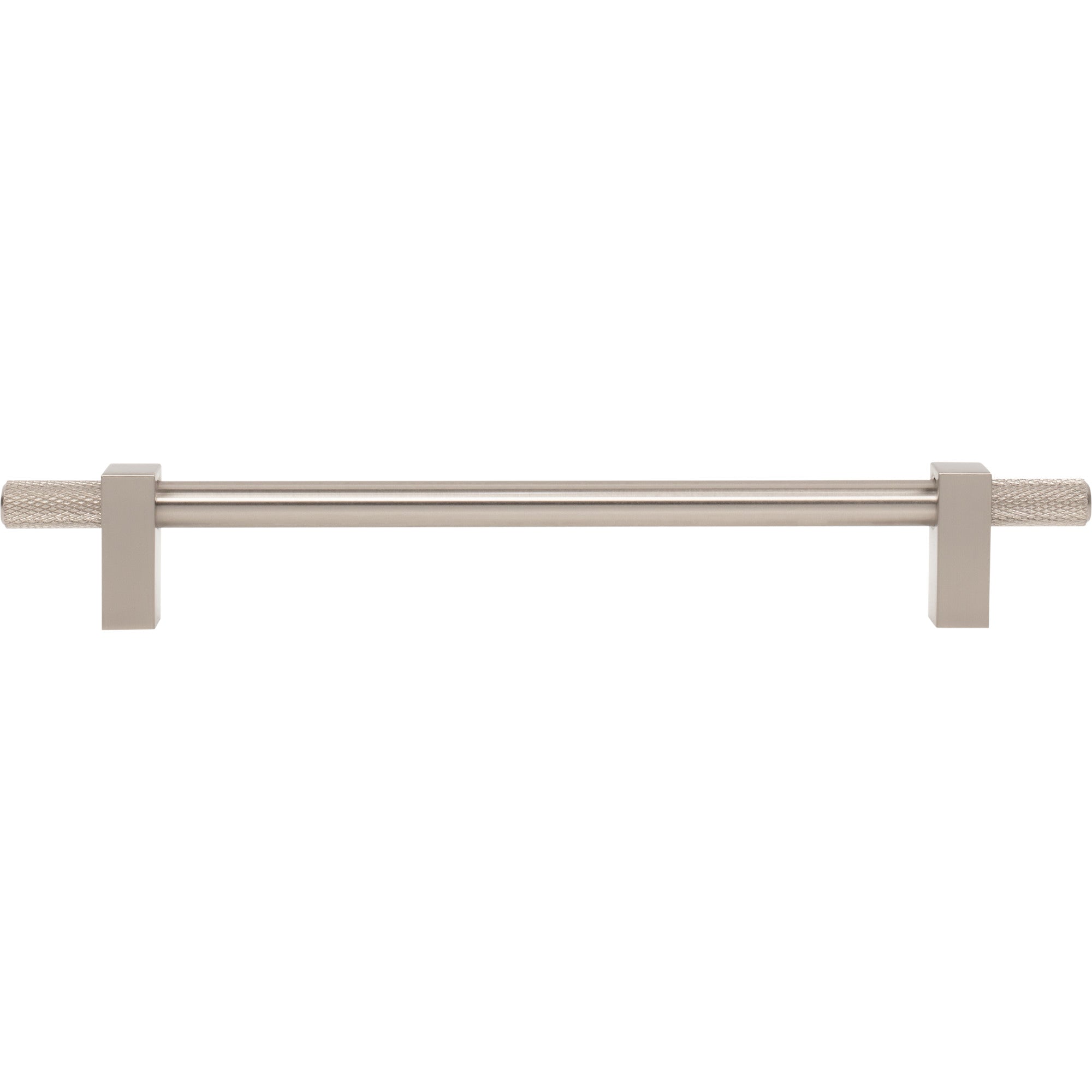 Jeffrey Alexander Larkin Knurled Ends Cabinet Bar Pull Satin Nickel / 192 mm