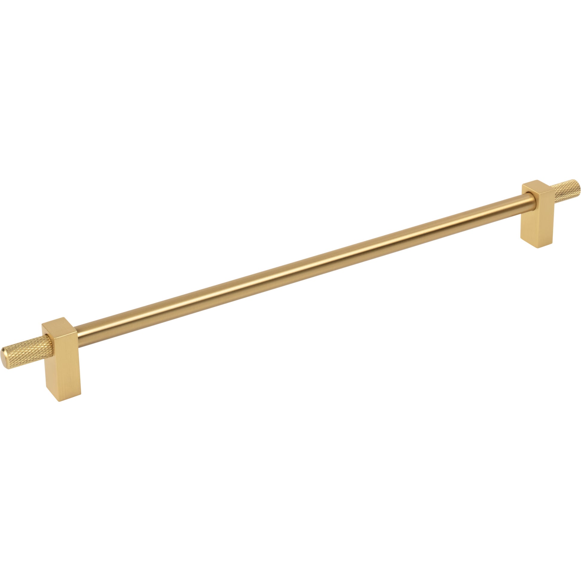 Jeffrey Alexander Larkin Knurled Ends Cabinet Bar Pull Brushed Gold / 305 mm