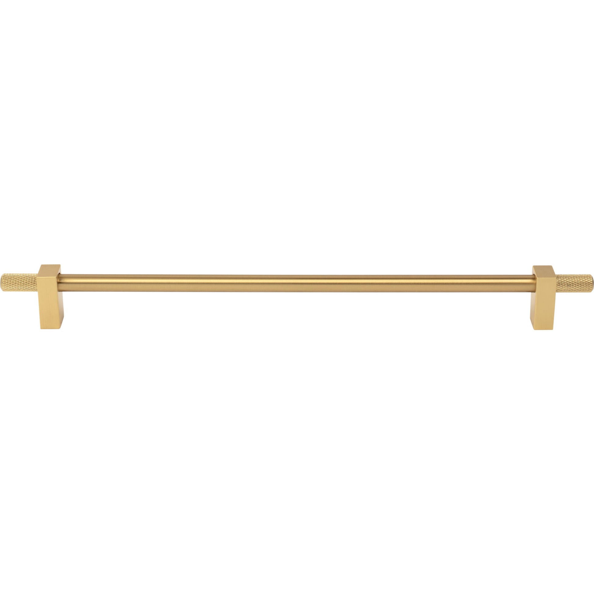 Jeffrey Alexander Larkin Knurled Ends Cabinet Bar Pull Brushed Gold / 305 mm