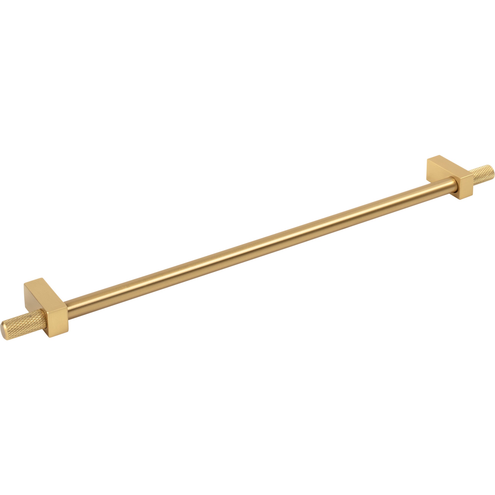 Jeffrey Alexander Larkin Knurled Ends Cabinet Bar Pull Brushed Gold / 305 mm