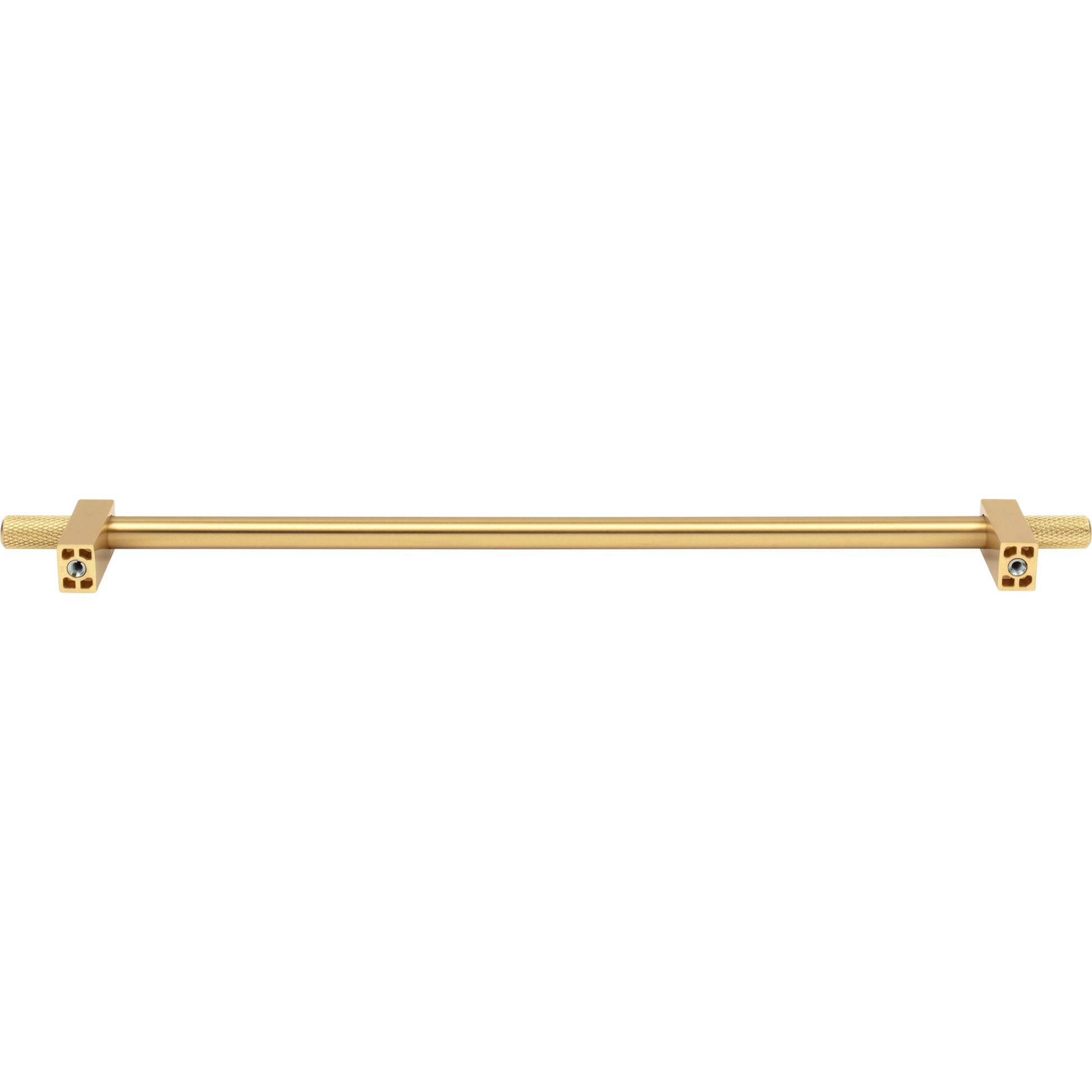 Jeffrey Alexander Larkin Knurled Ends Cabinet Bar Pull Brushed Gold / 305 mm