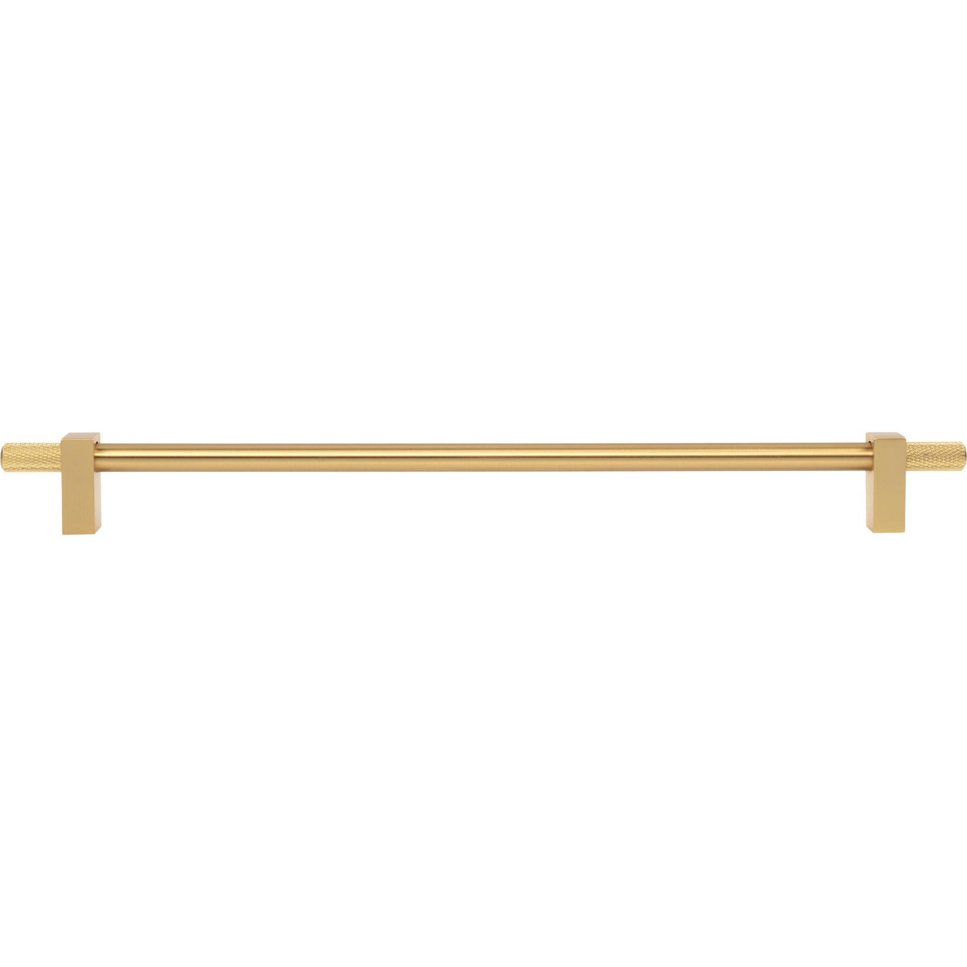 Jeffrey Alexander Larkin Knurled Ends Cabinet Bar Pull Brushed Gold / 305 mm