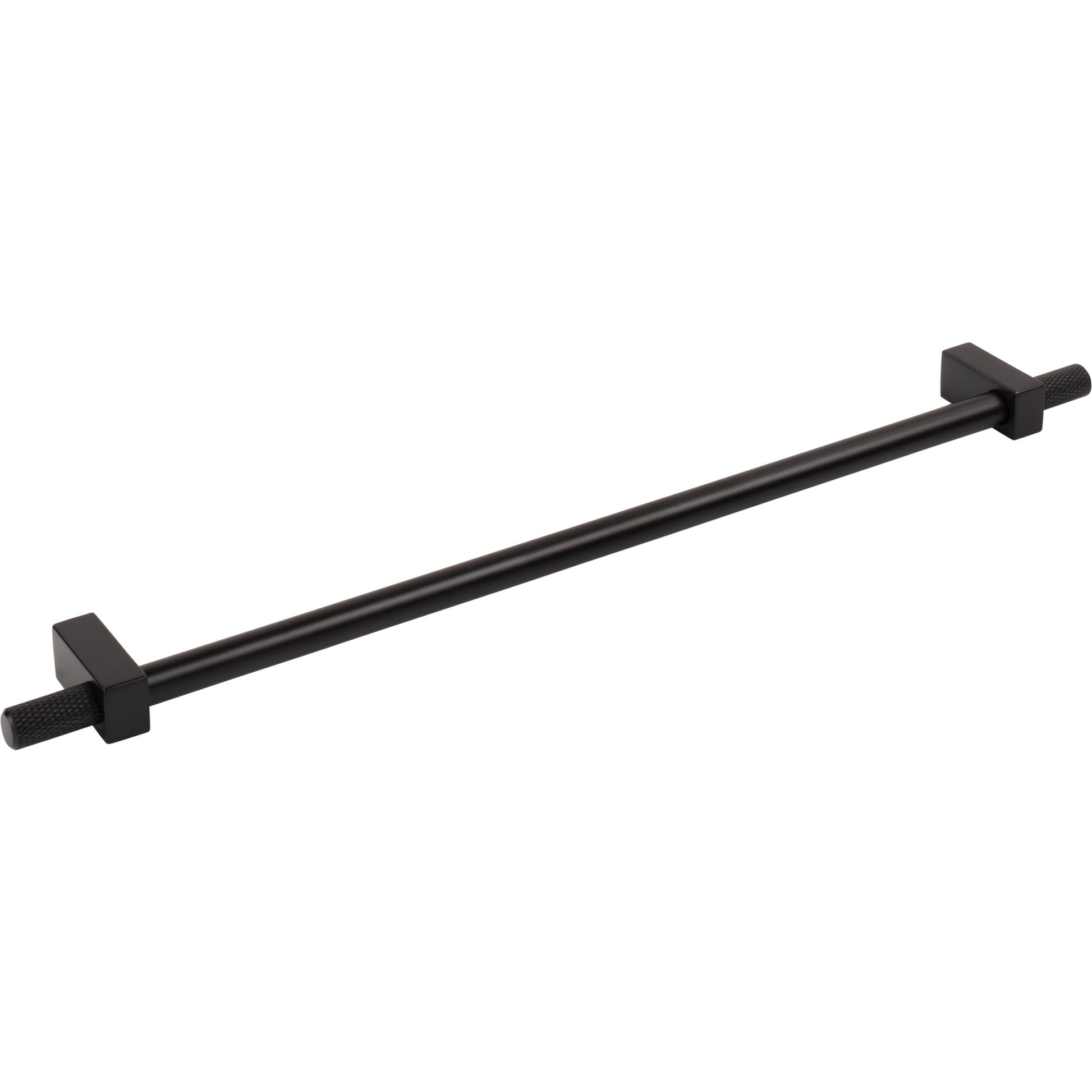 Jeffrey Alexander Larkin Knurled Ends Cabinet Bar Pull Matte Black / 305 mm