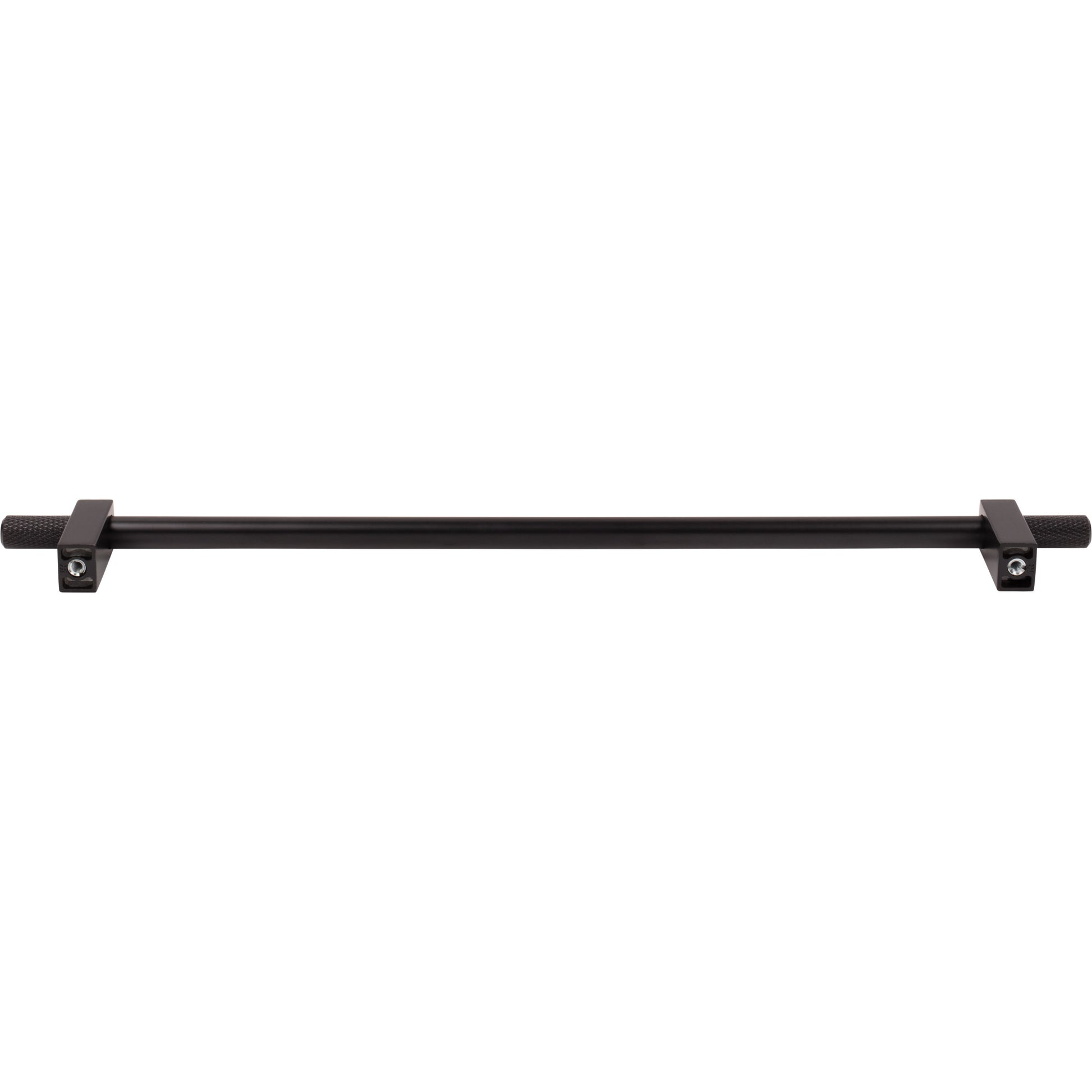 Jeffrey Alexander Larkin Knurled Ends Cabinet Bar Pull Matte Black / 305 mm