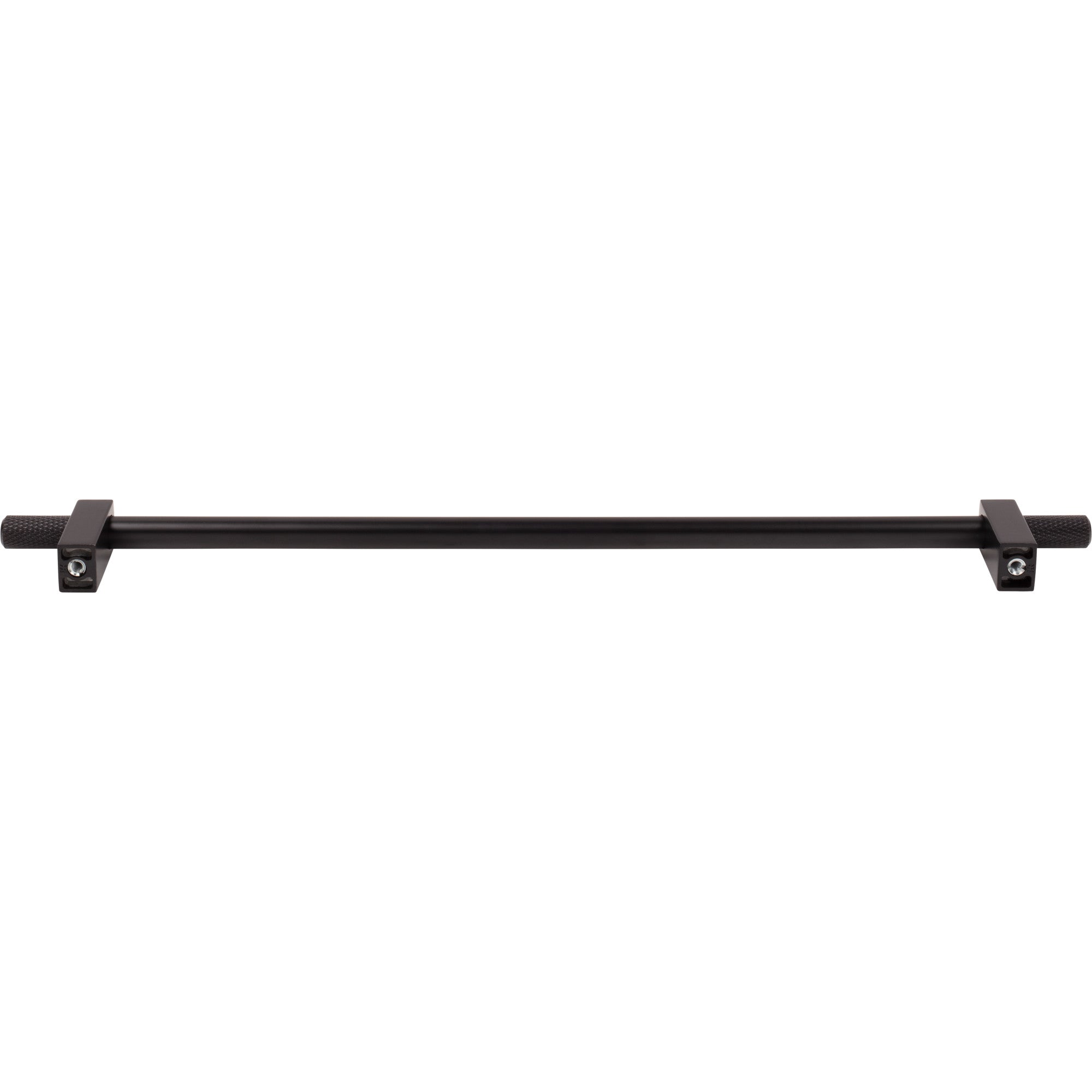Jeffrey Alexander Larkin Knurled Ends Cabinet Bar Pull Matte Black / 305 mm