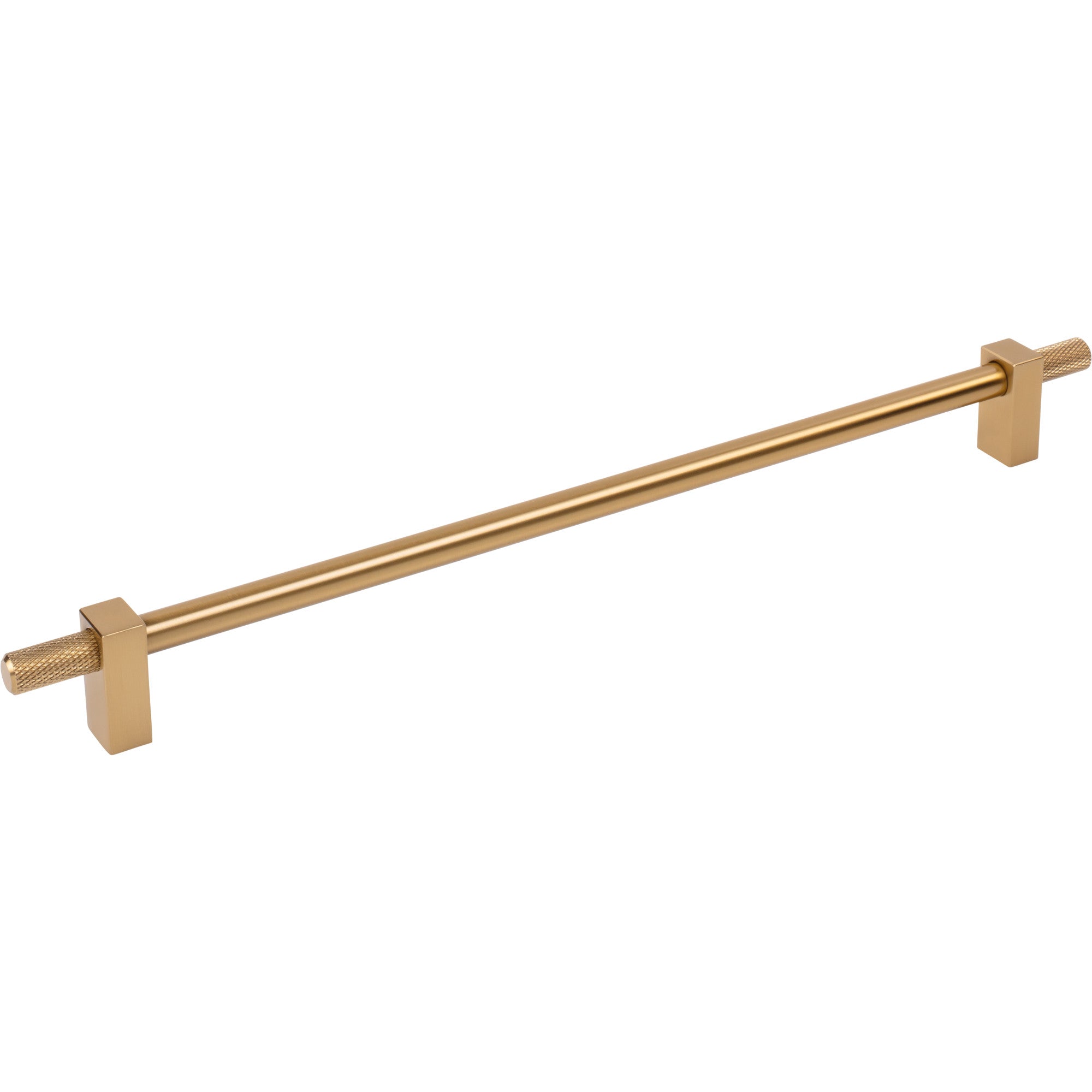 Jeffrey Alexander Larkin Knurled Ends Cabinet Bar Pull Satin Bronze / 305 mm