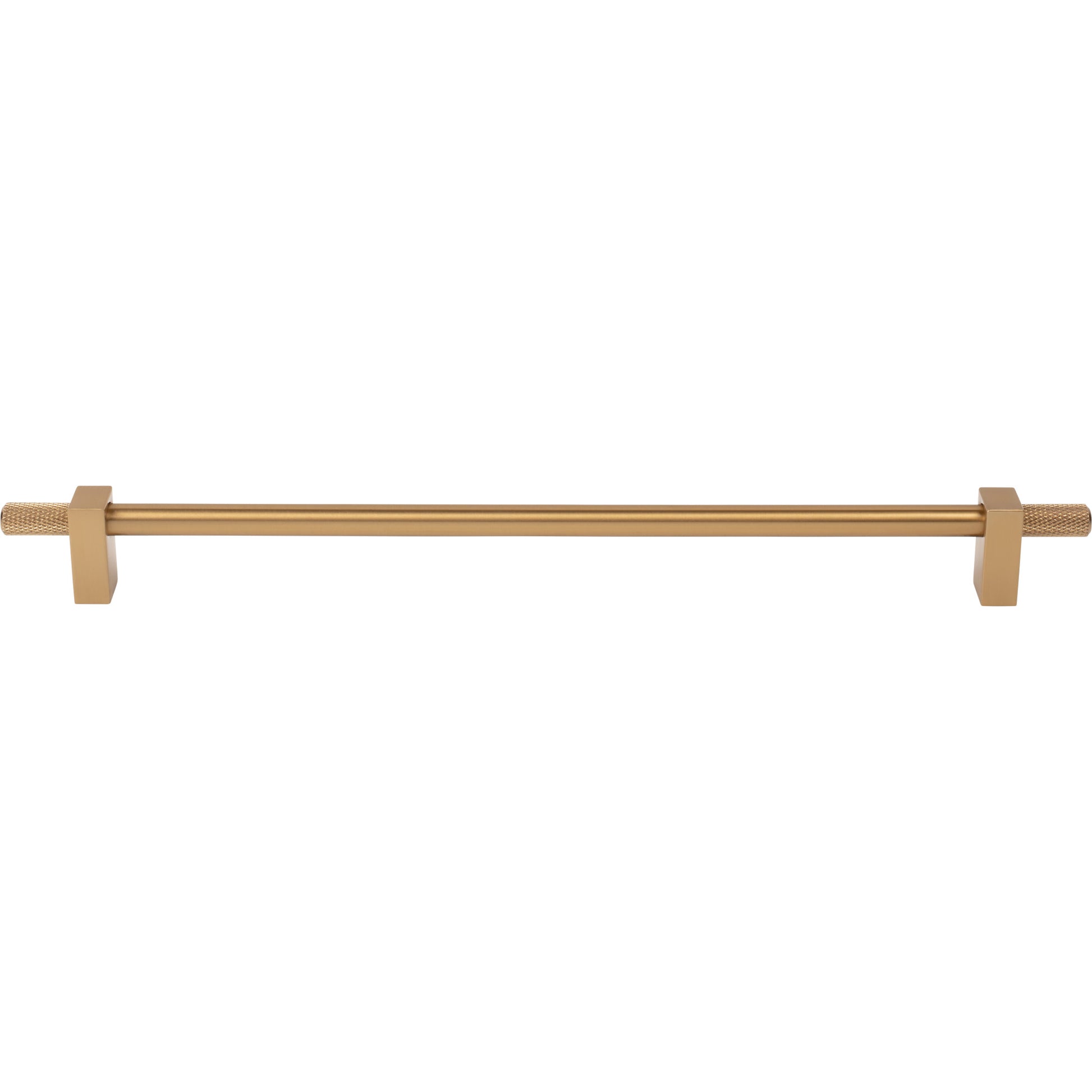 Jeffrey Alexander Larkin Knurled Ends Cabinet Bar Pull Satin Bronze / 305 mm