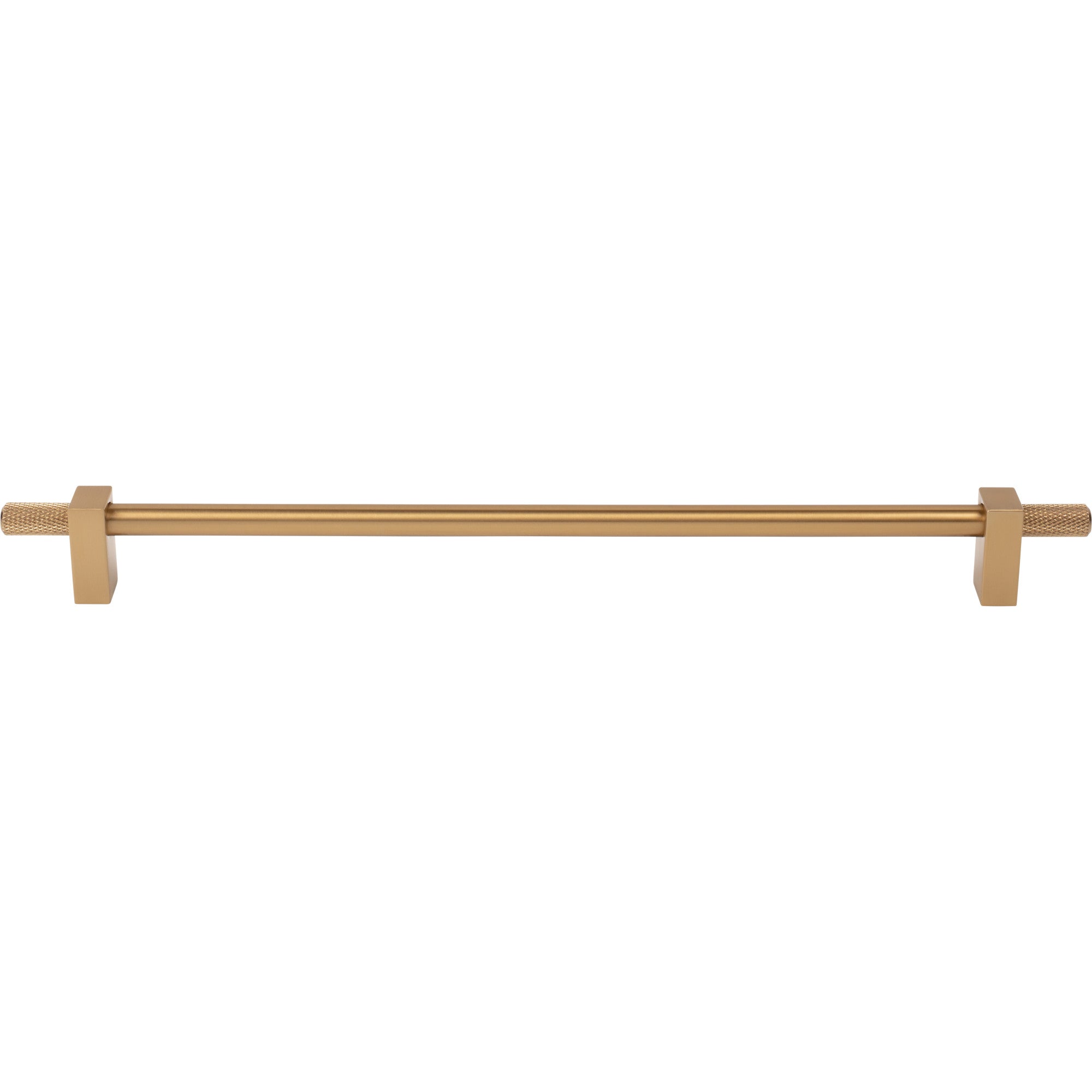 Jeffrey Alexander Larkin Knurled Ends Cabinet Bar Pull Satin Bronze / 305 mm
