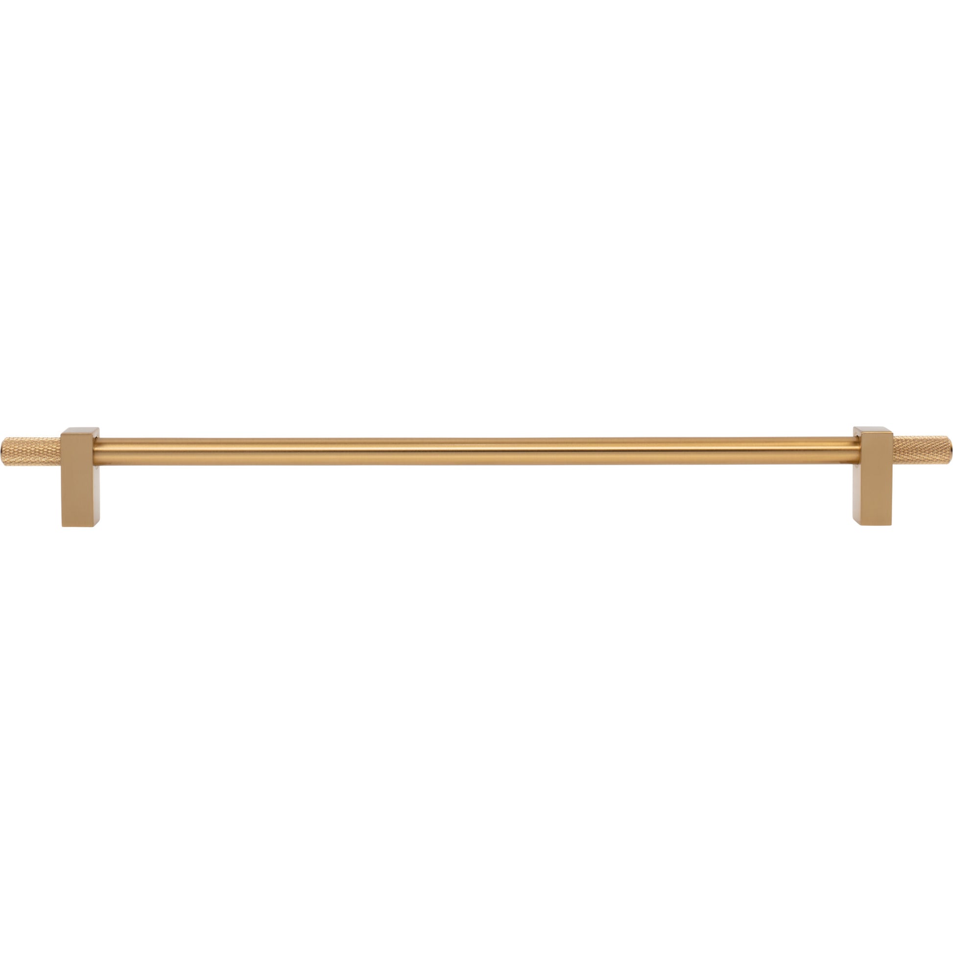 Jeffrey Alexander Larkin Knurled Ends Cabinet Bar Pull Satin Bronze / 305 mm