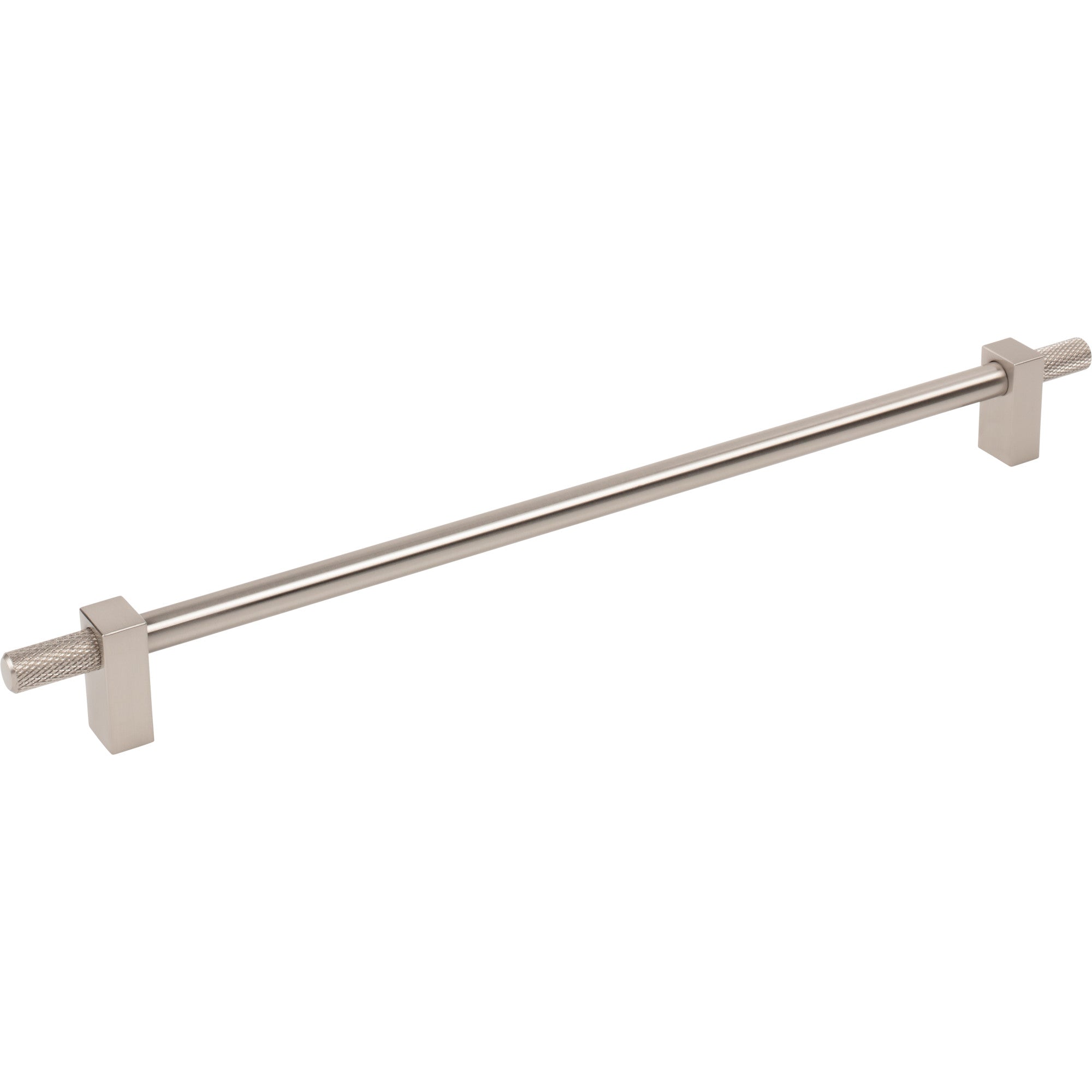 Jeffrey Alexander Larkin Knurled Ends Cabinet Bar Pull Satin Nickel / 305 mm