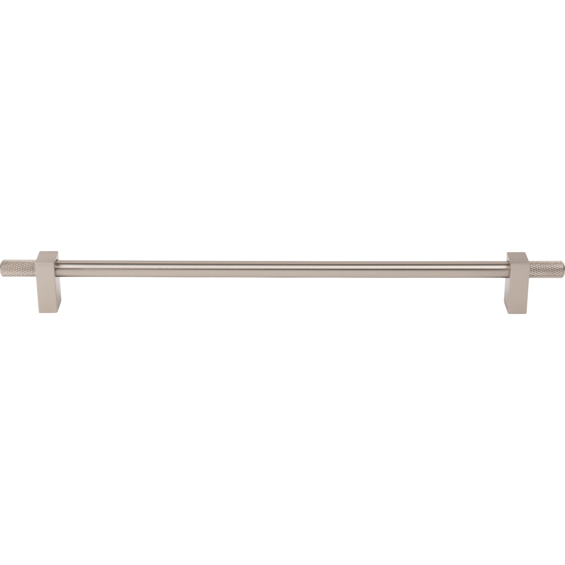Jeffrey Alexander Larkin Knurled Ends Cabinet Bar Pull Satin Nickel / 305 mm