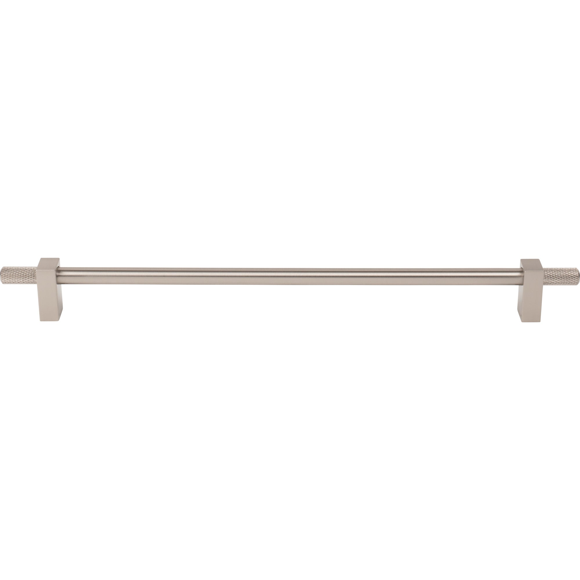 Jeffrey Alexander Larkin Knurled Ends Cabinet Bar Pull Satin Nickel / 305 mm