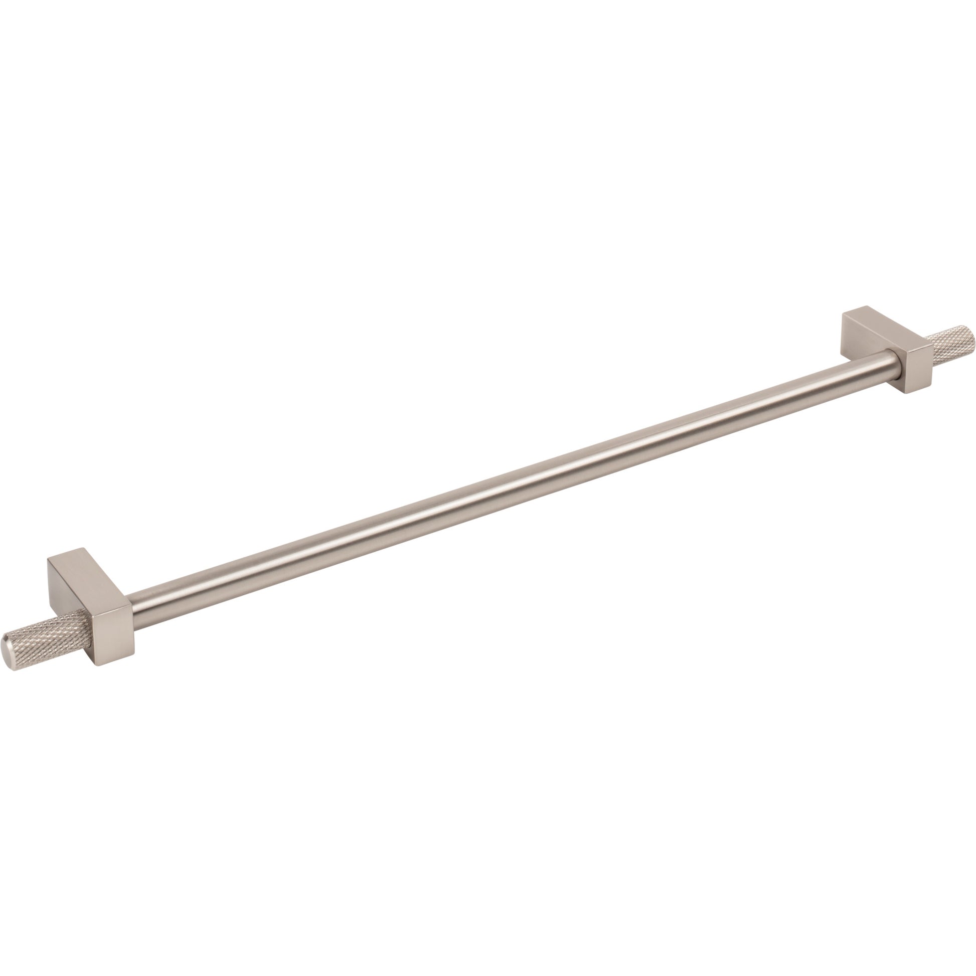 Jeffrey Alexander Larkin Knurled Ends Cabinet Bar Pull Satin Nickel / 305 mm
