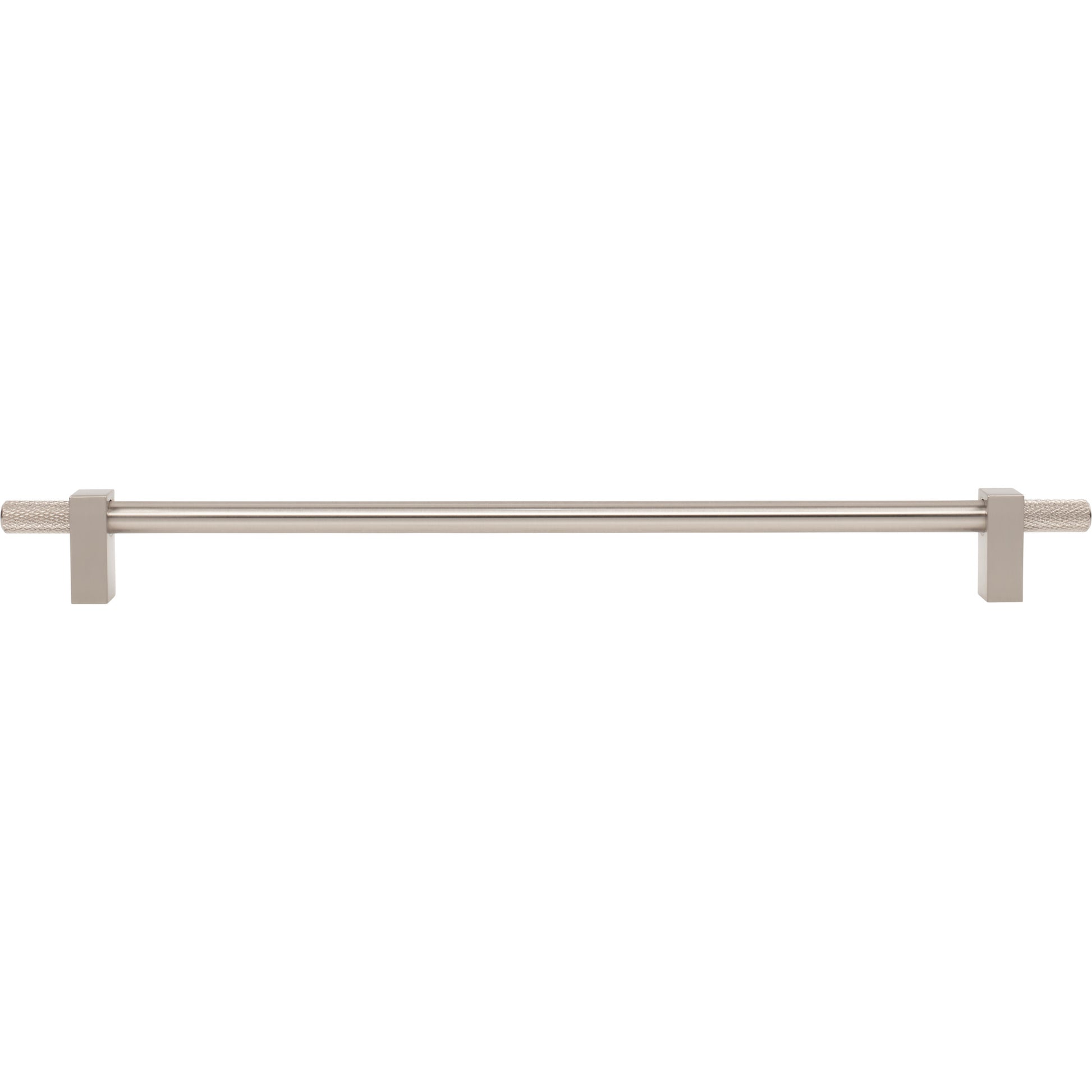 Jeffrey Alexander Larkin Knurled Ends Cabinet Bar Pull Satin Nickel / 305 mm