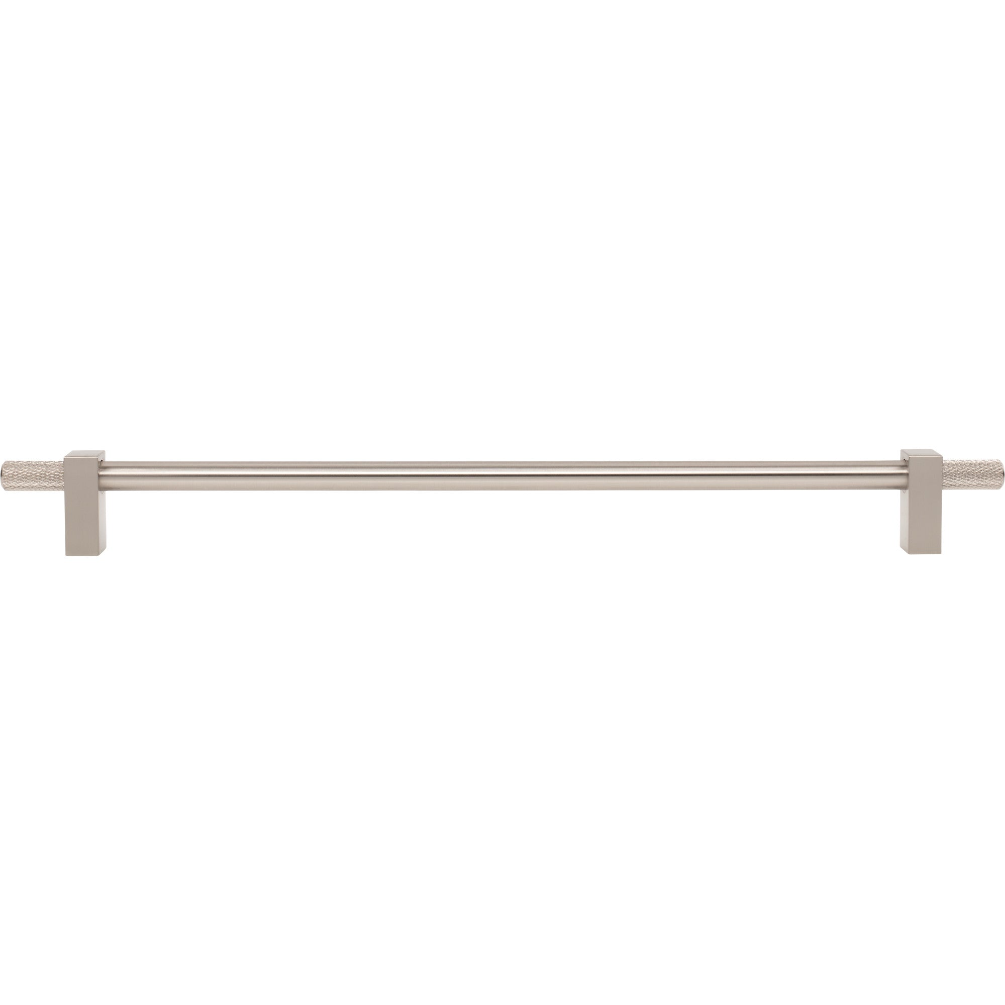 Jeffrey Alexander Larkin Knurled Ends Cabinet Bar Pull Satin Nickel / 305 mm