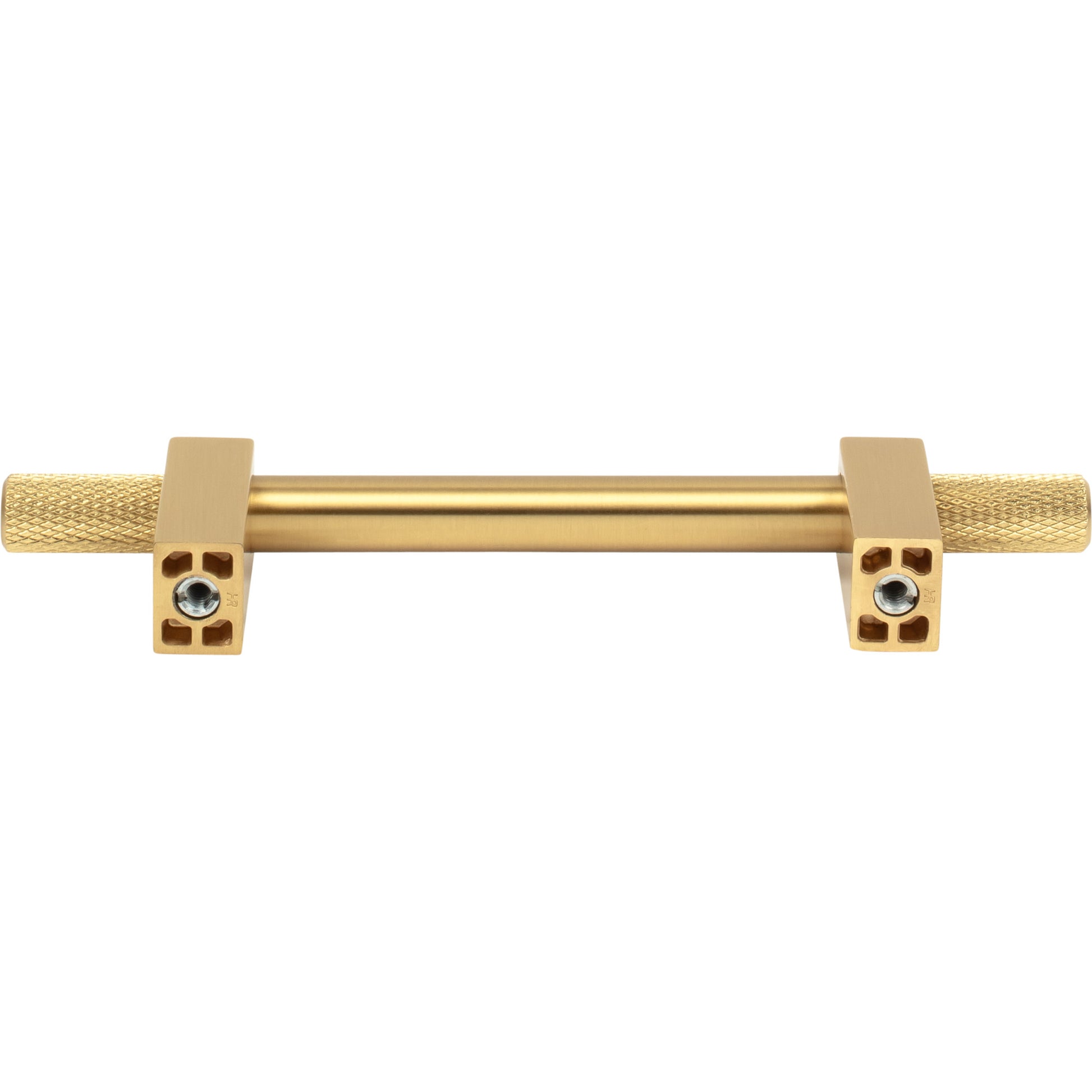 Jeffrey Alexander Larkin Knurled Ends Cabinet Bar Pull Brushed Gold / 96 mm