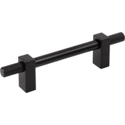 Jeffrey Alexander Larkin Knurled Ends Cabinet Bar Pull Matte Black / 96 mm
