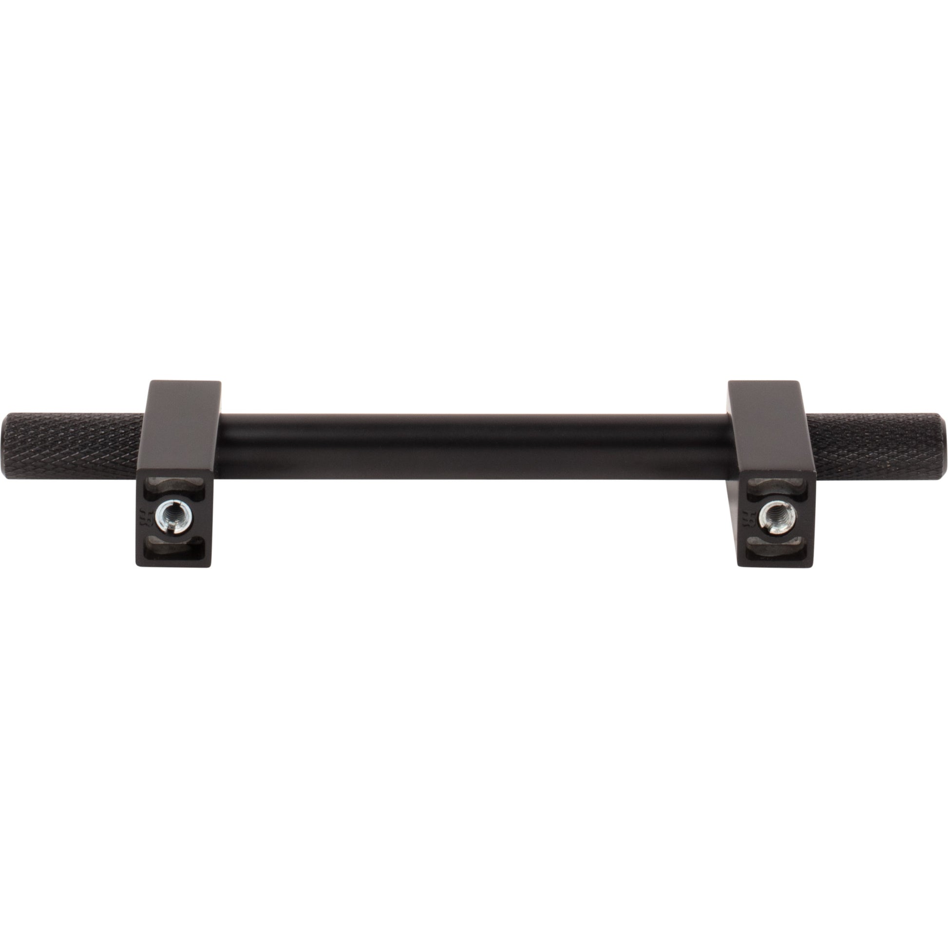 Jeffrey Alexander Larkin Knurled Ends Cabinet Bar Pull Matte Black / 96 mm