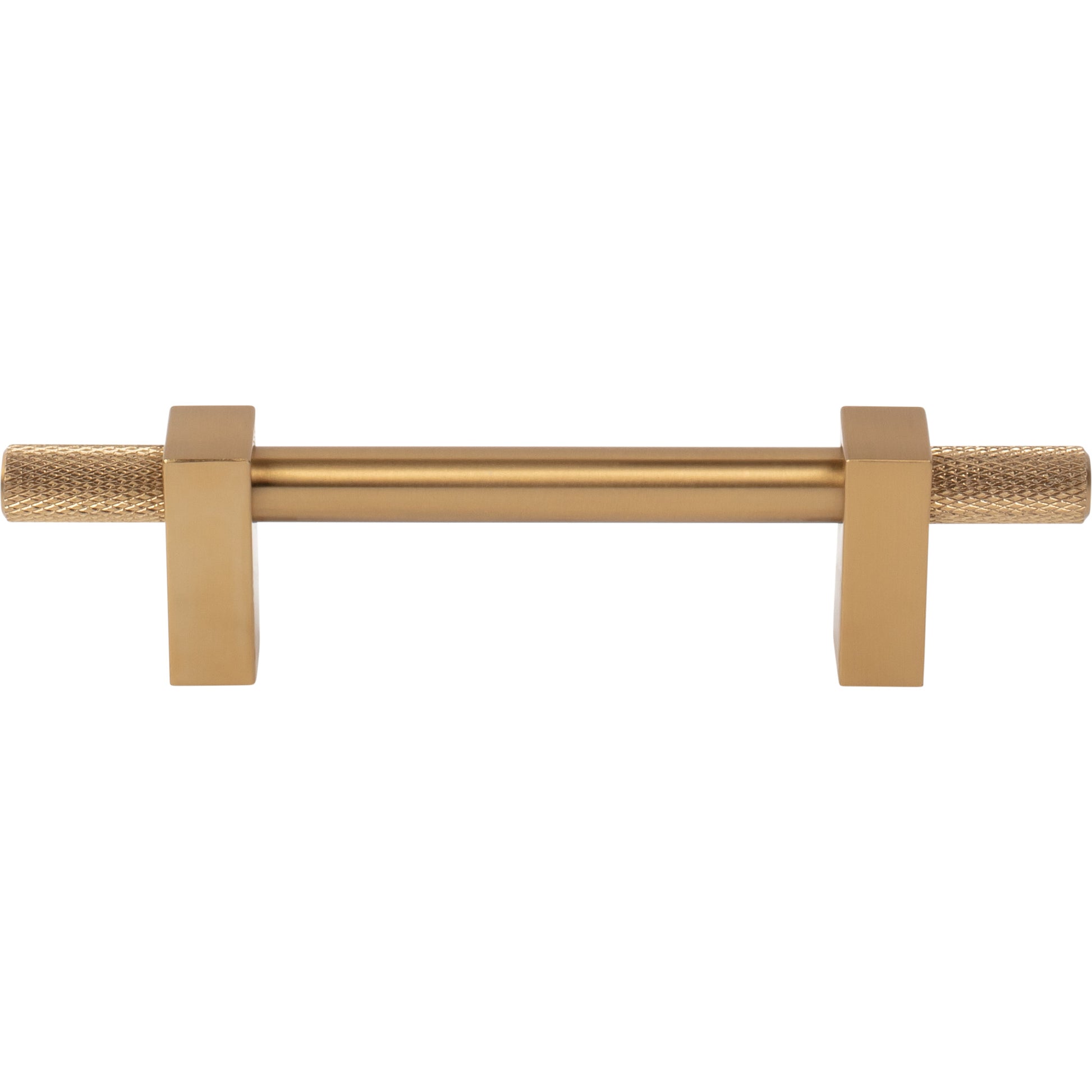 Jeffrey Alexander Larkin Knurled Ends Cabinet Bar Pull Satin Bronze / 96 mm
