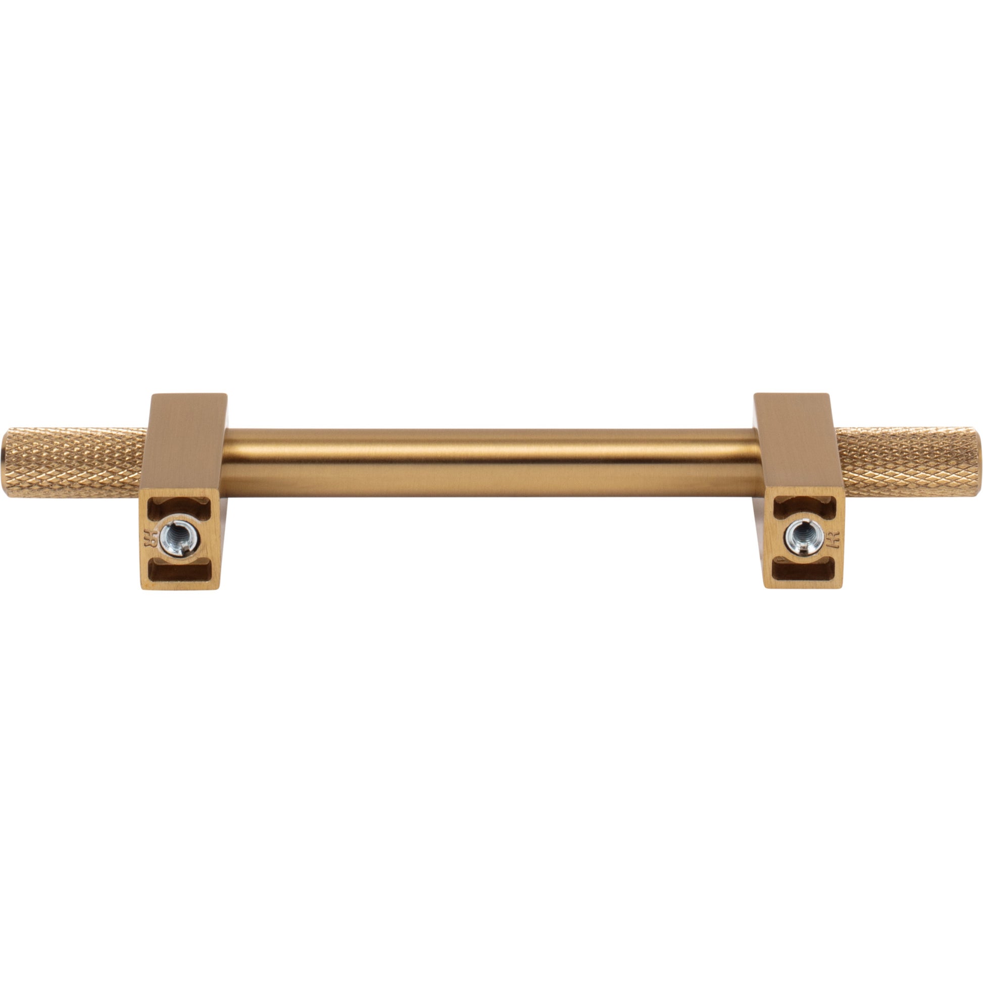 Jeffrey Alexander Larkin Knurled Ends Cabinet Bar Pull Satin Bronze / 96 mm