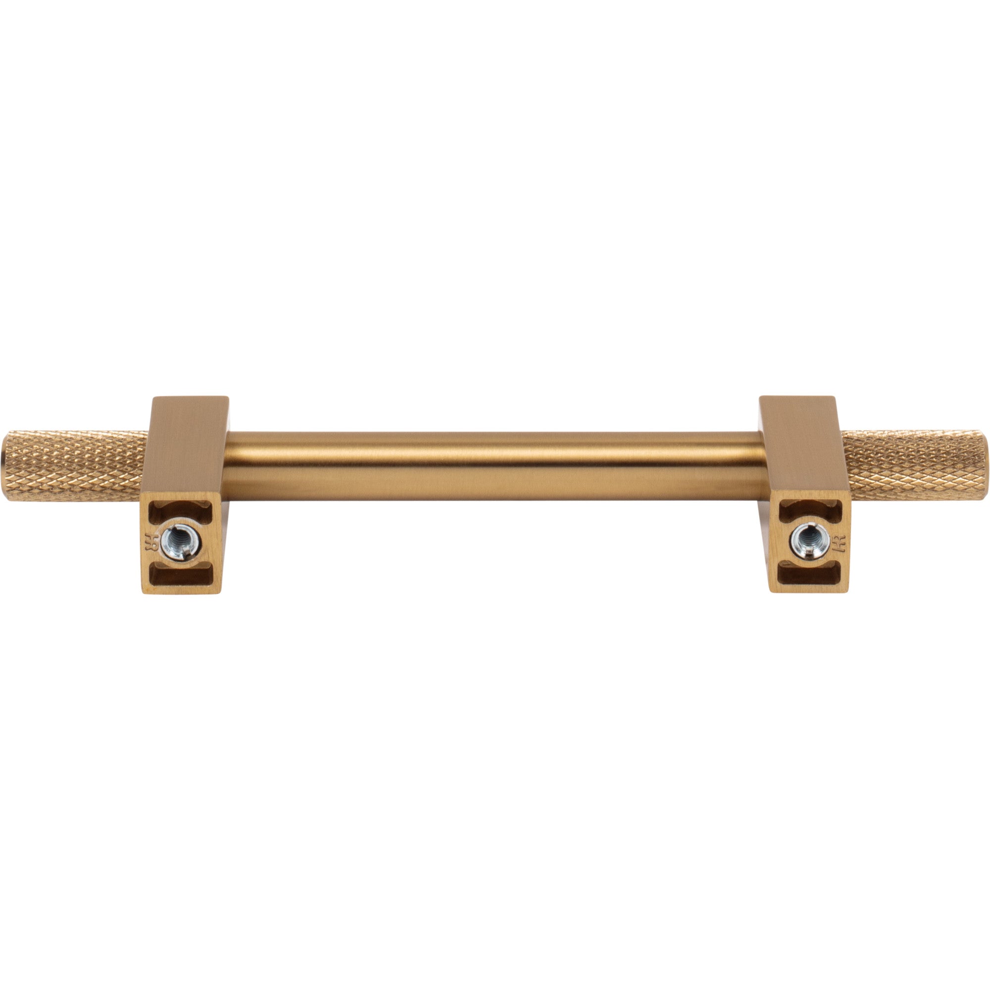 Jeffrey Alexander Larkin Knurled Ends Cabinet Bar Pull Satin Bronze / 96 mm